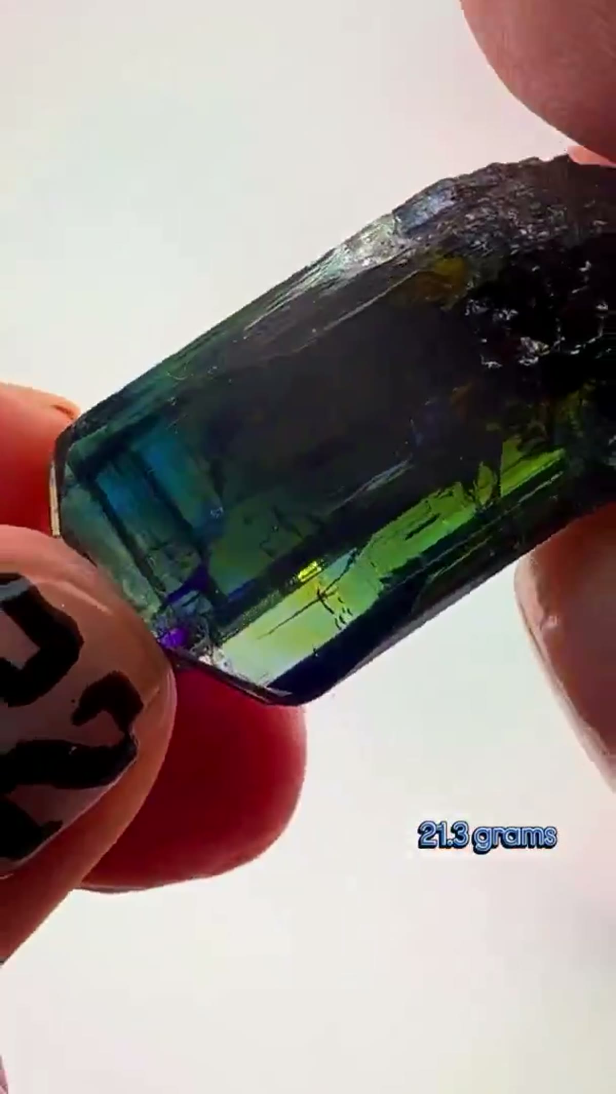 Tanzanite Specimen from Merelani Hills, Tanzania, 21.3 g: Electric intensity… doubled - view 3