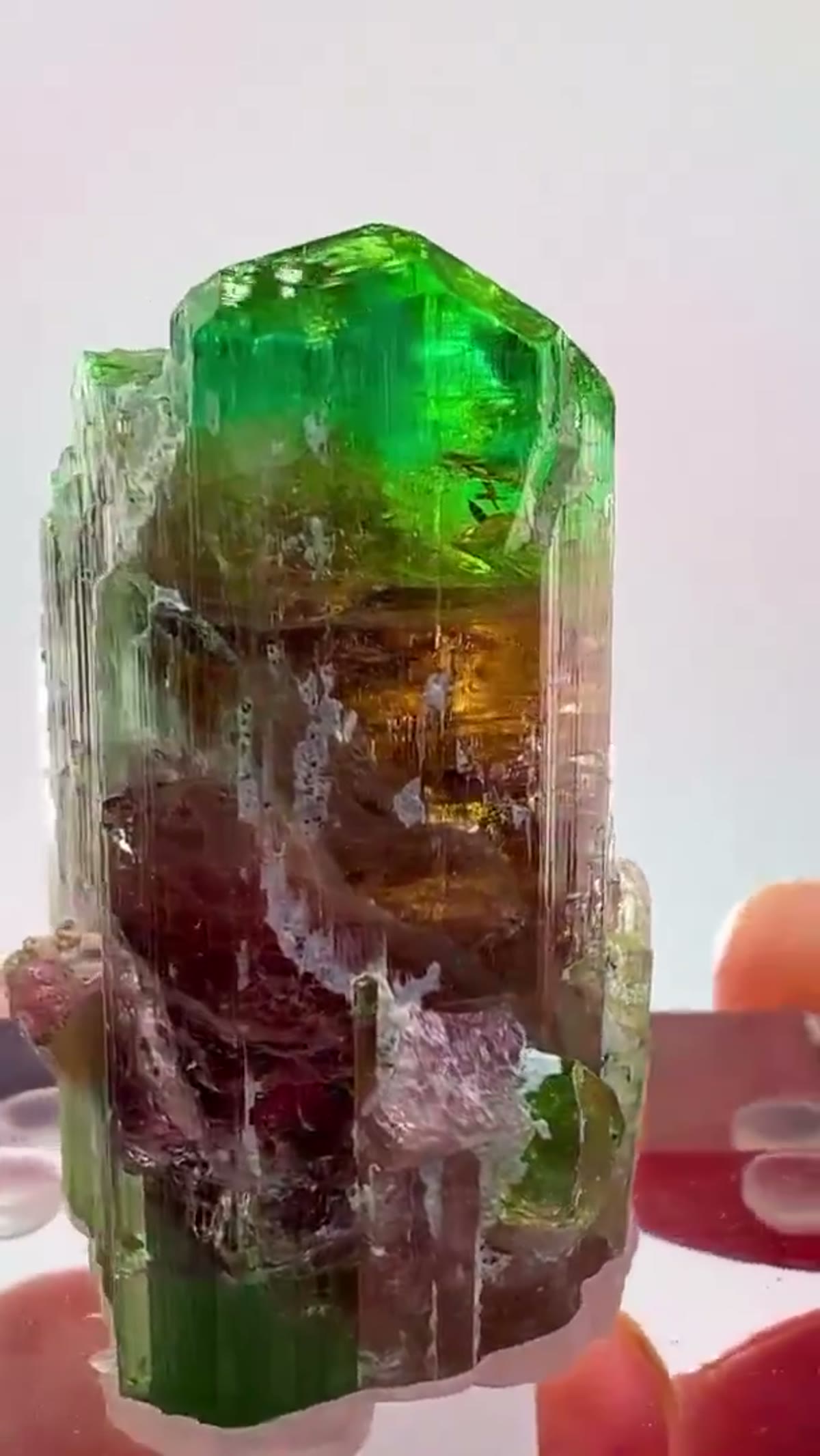 Elbaite Tourmaline Specimen, 57 g: Electric color, serious weight - view 2
