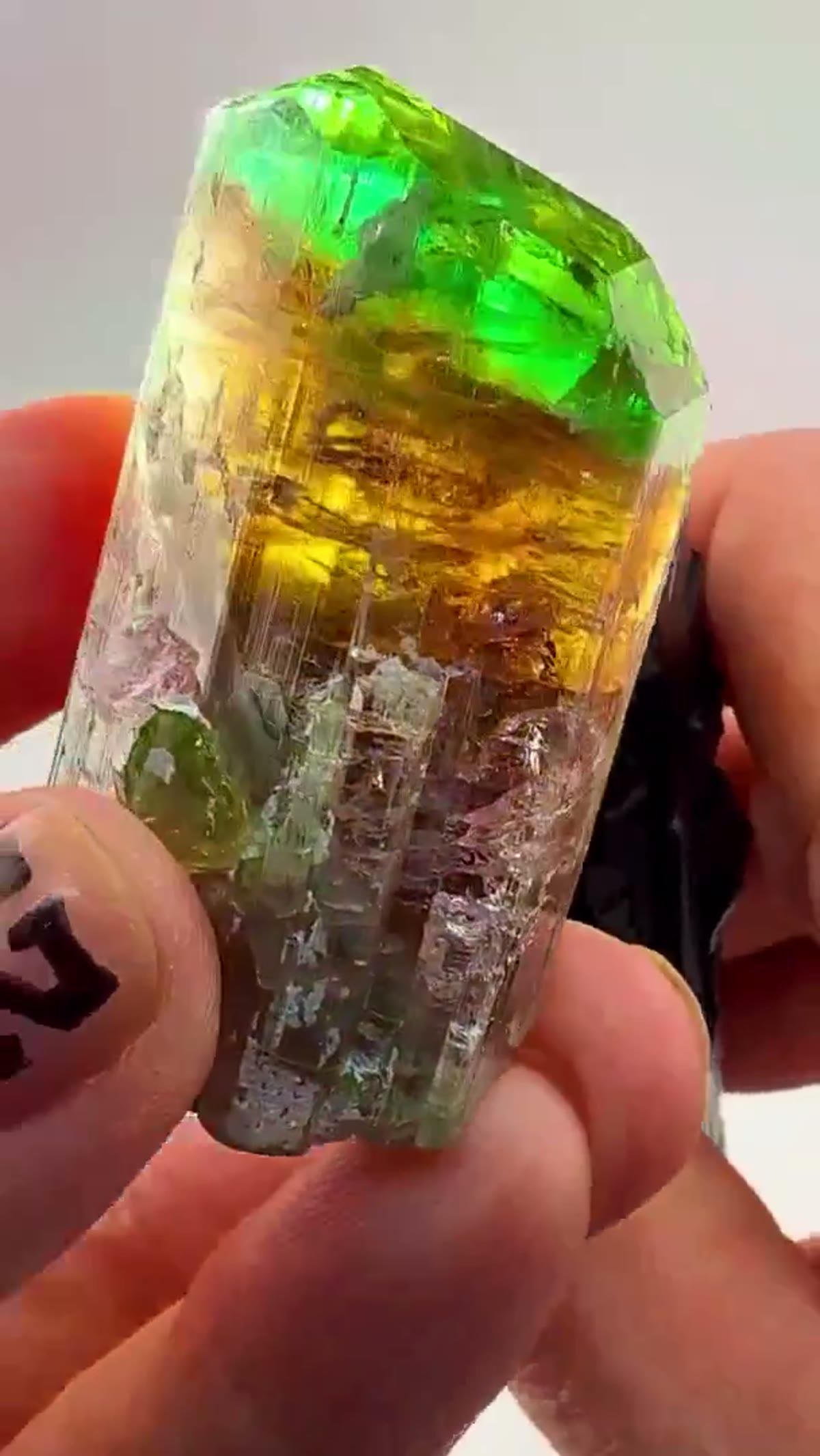 Elbaite Tourmaline Specimen, 57 g: Electric color, serious weight - view 3