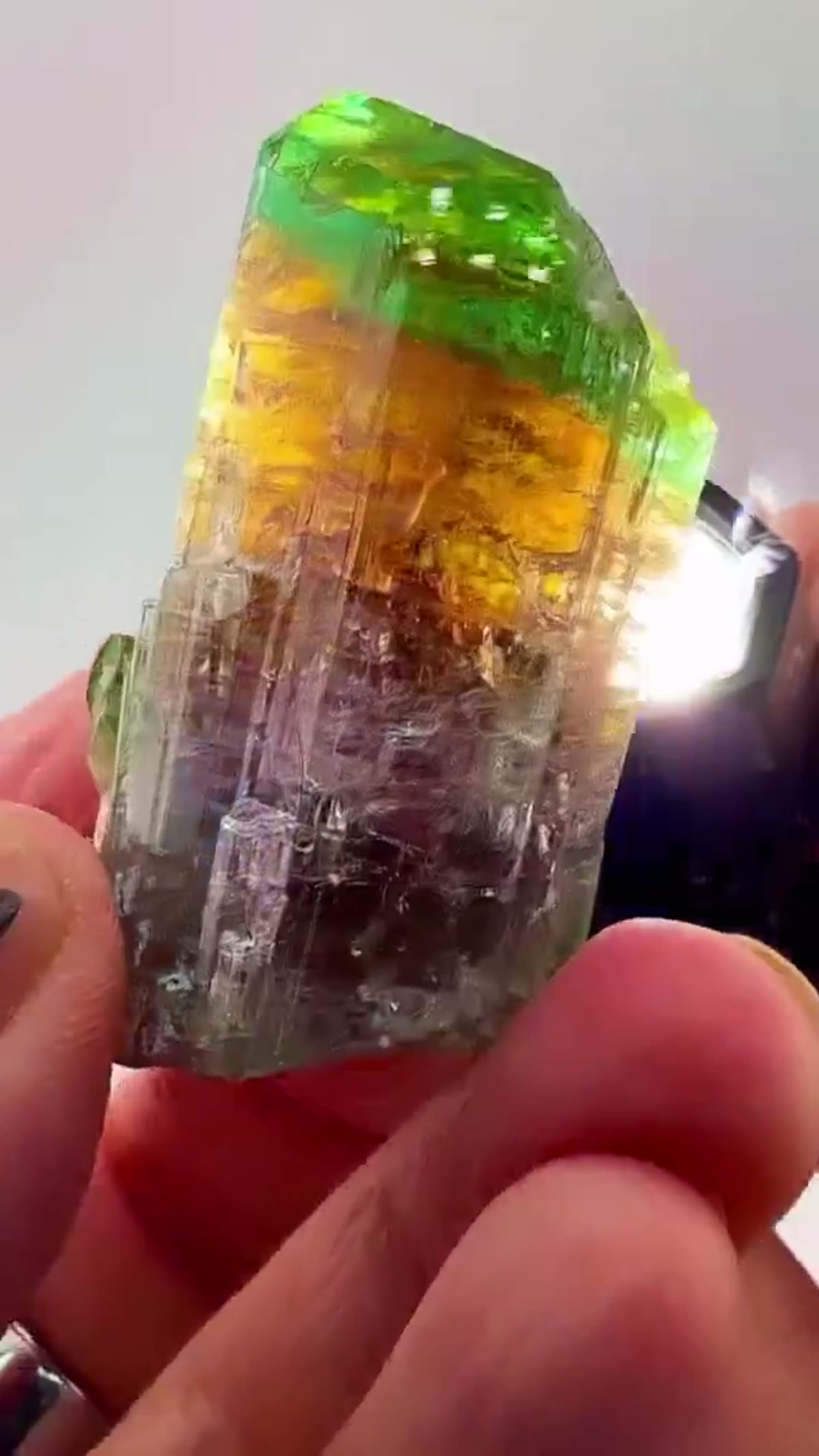 Elbaite Tourmaline Specimen, 57 g: Electric color, serious weight - view 4