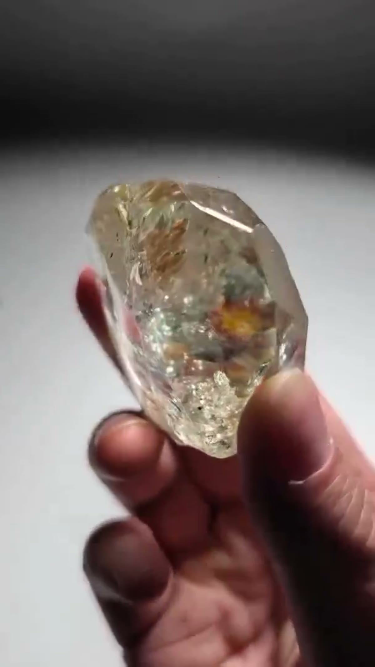 Topaz Specimen from Minas Gerais, Brazil: Absolutely massive, razor-clean Gem Topaz with just the - view 2
