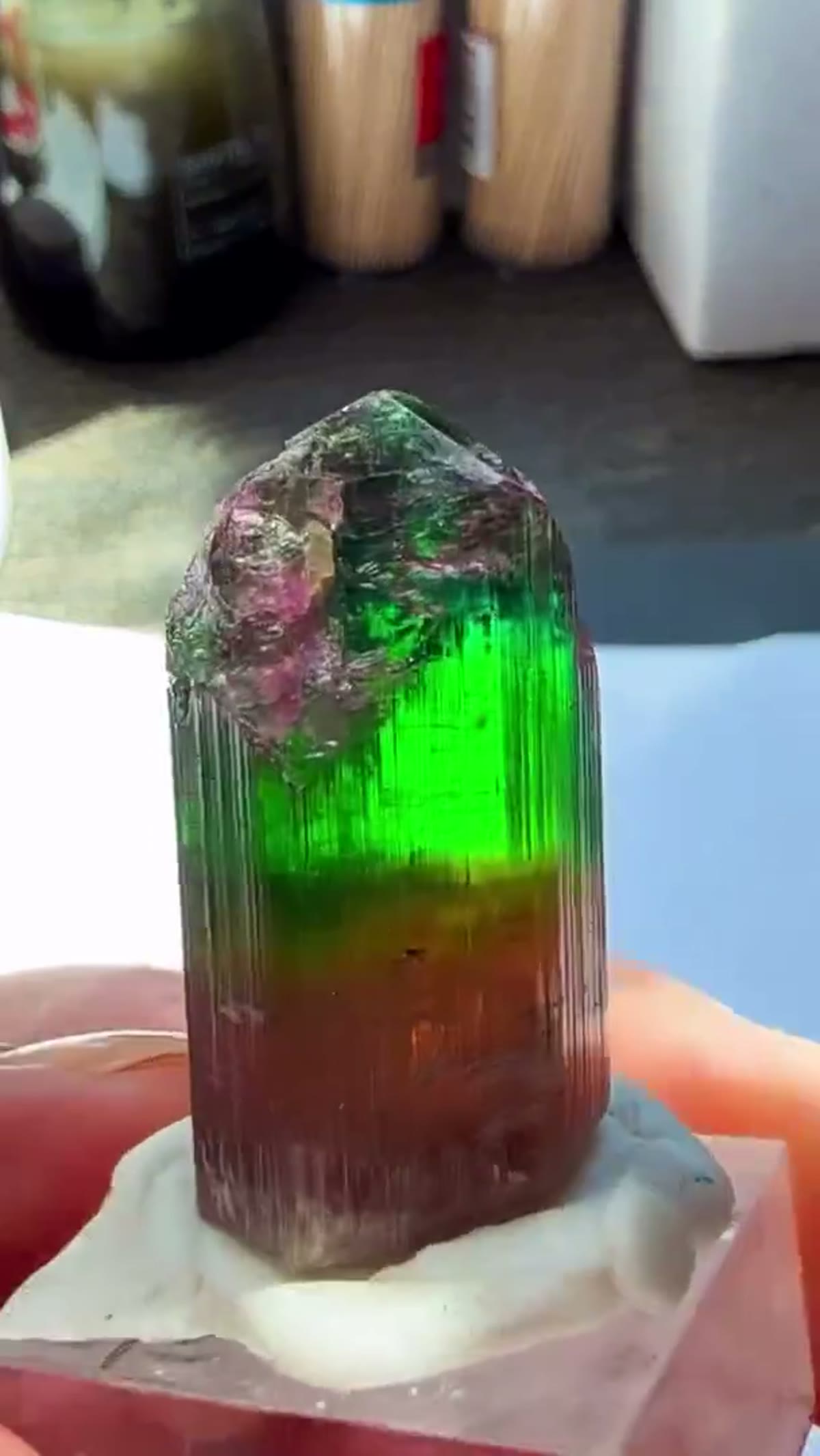 Elbaite Tourmaline Specimen from Ouro Fino - view 2