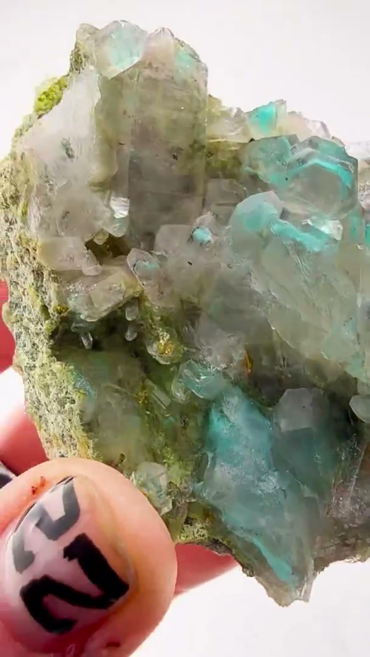 Ajoite in Quartz Specimen: Ajoite Magic from Messina - view 2