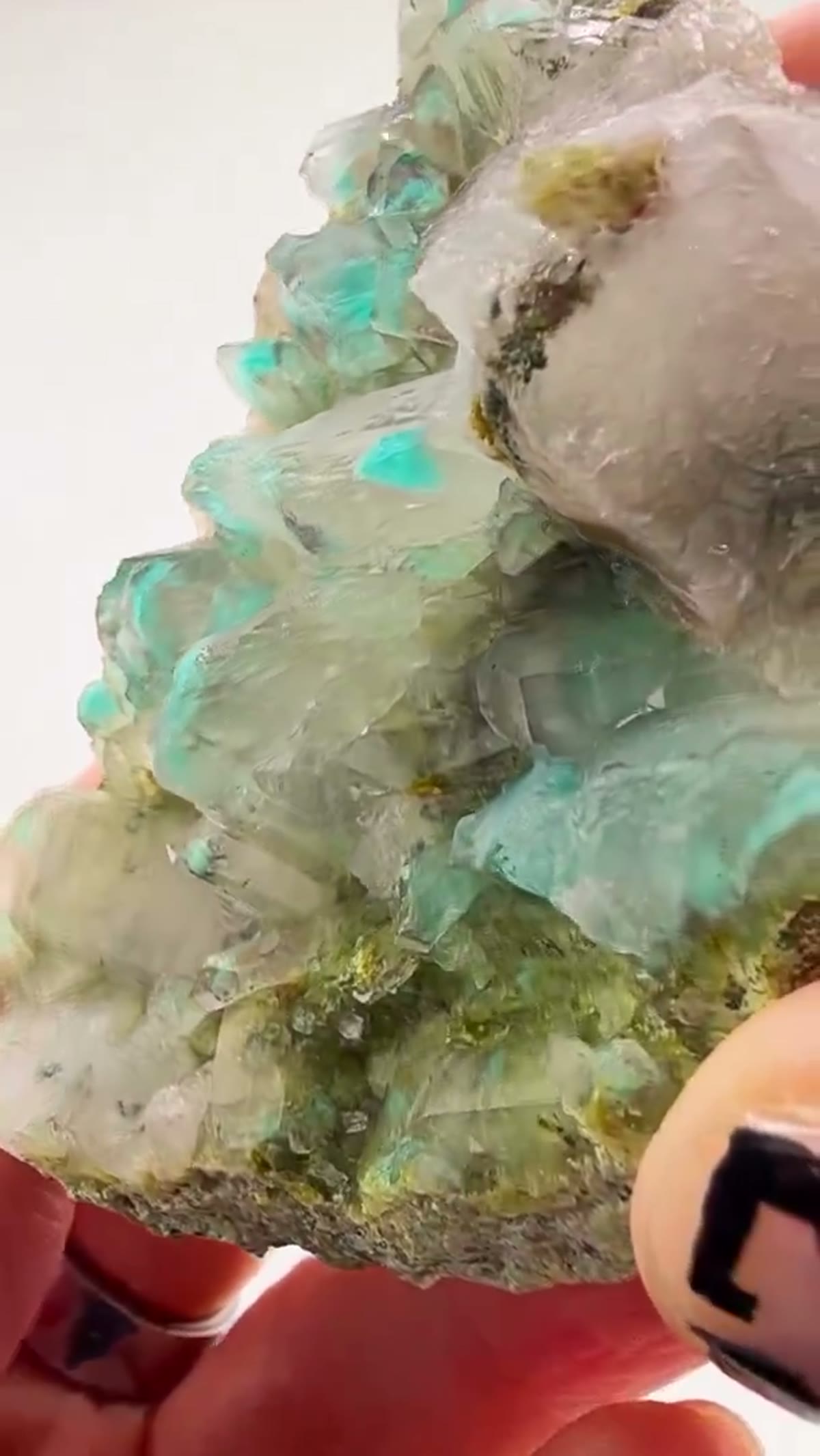 Ajoite in Quartz Specimen: Ajoite Magic from Messina - view 3