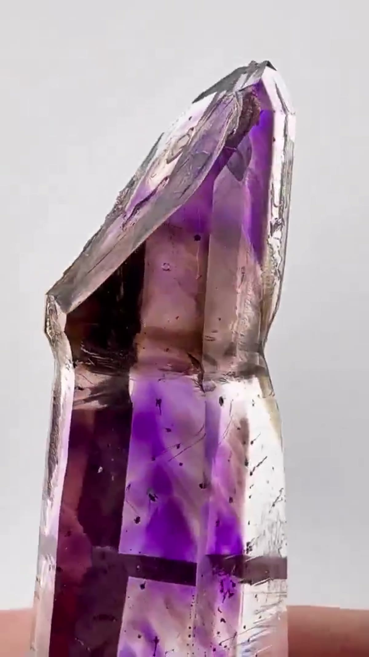 Amethyst Specimen from Erongo Mountains, Namibia: Streep Scepter Madness - view 2