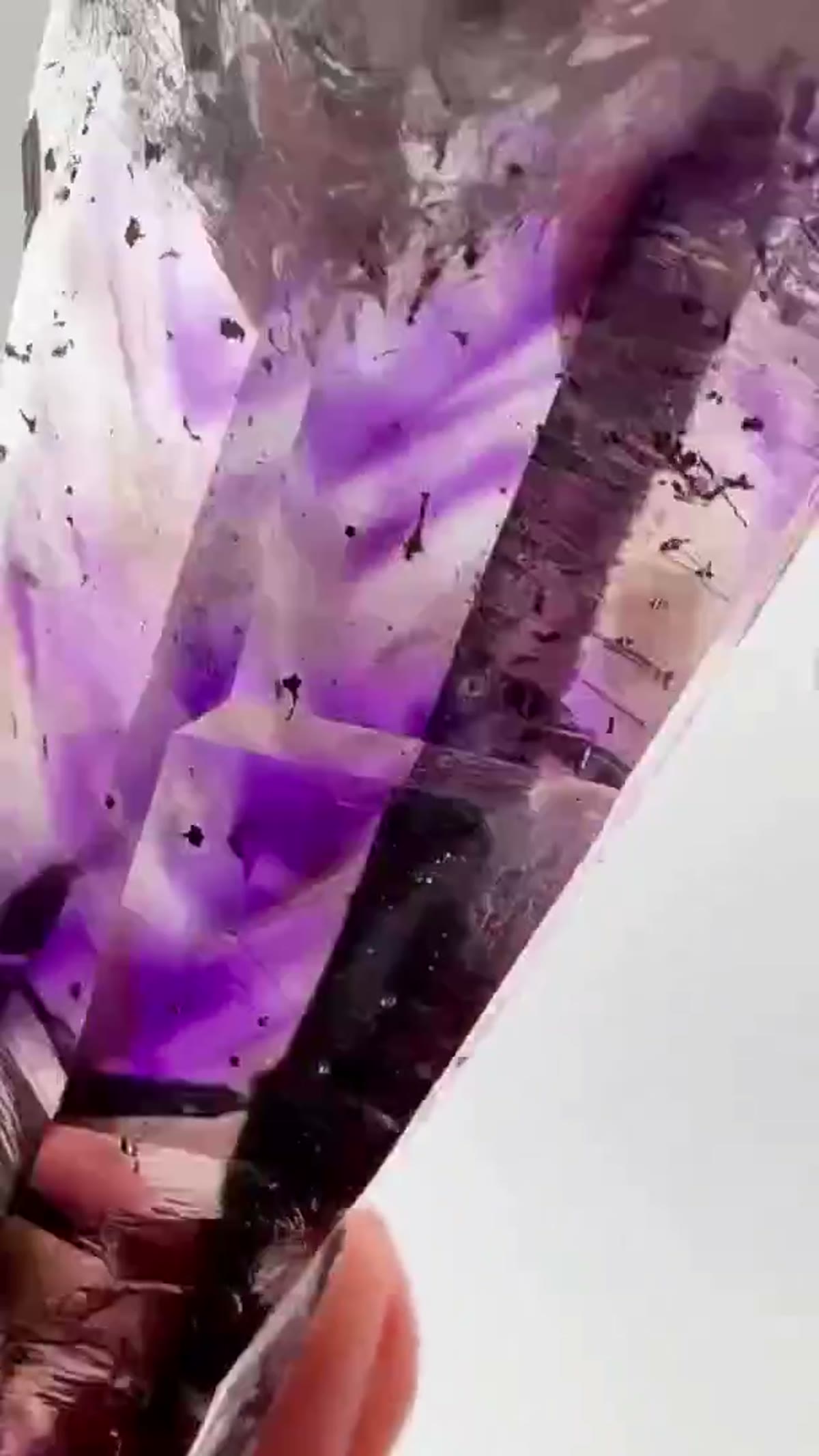 Amethyst Specimen from Erongo Mountains, Namibia: Streep Scepter Madness - view 3