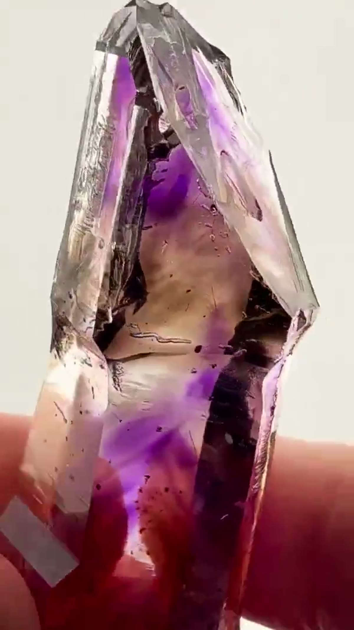 Amethyst Specimen from Erongo Mountains, Namibia: Streep Scepter Madness - view 4