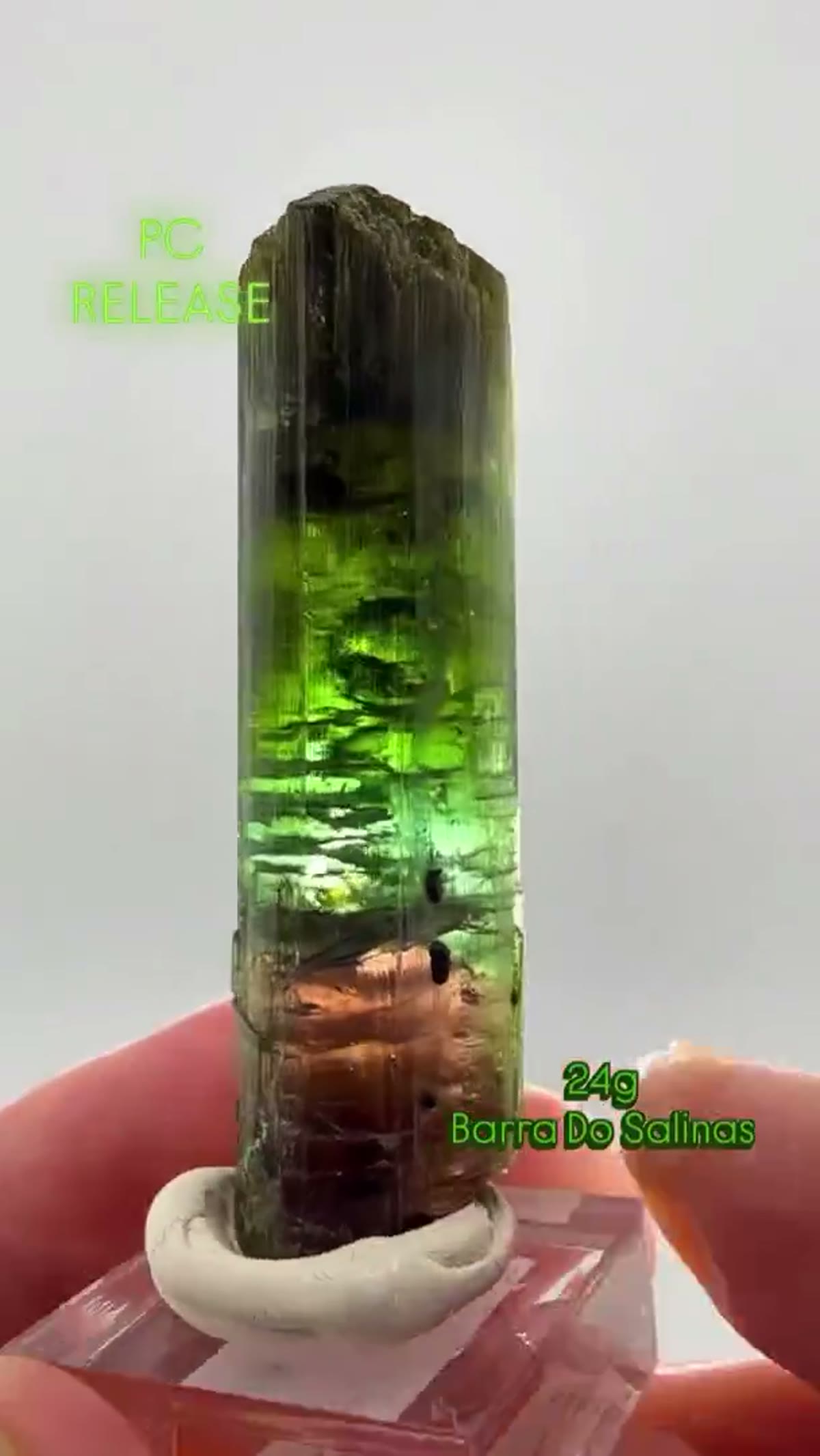 Elbaite Tourmaline Specimen from Minas Gerais, Brazil: PC Release - view 2