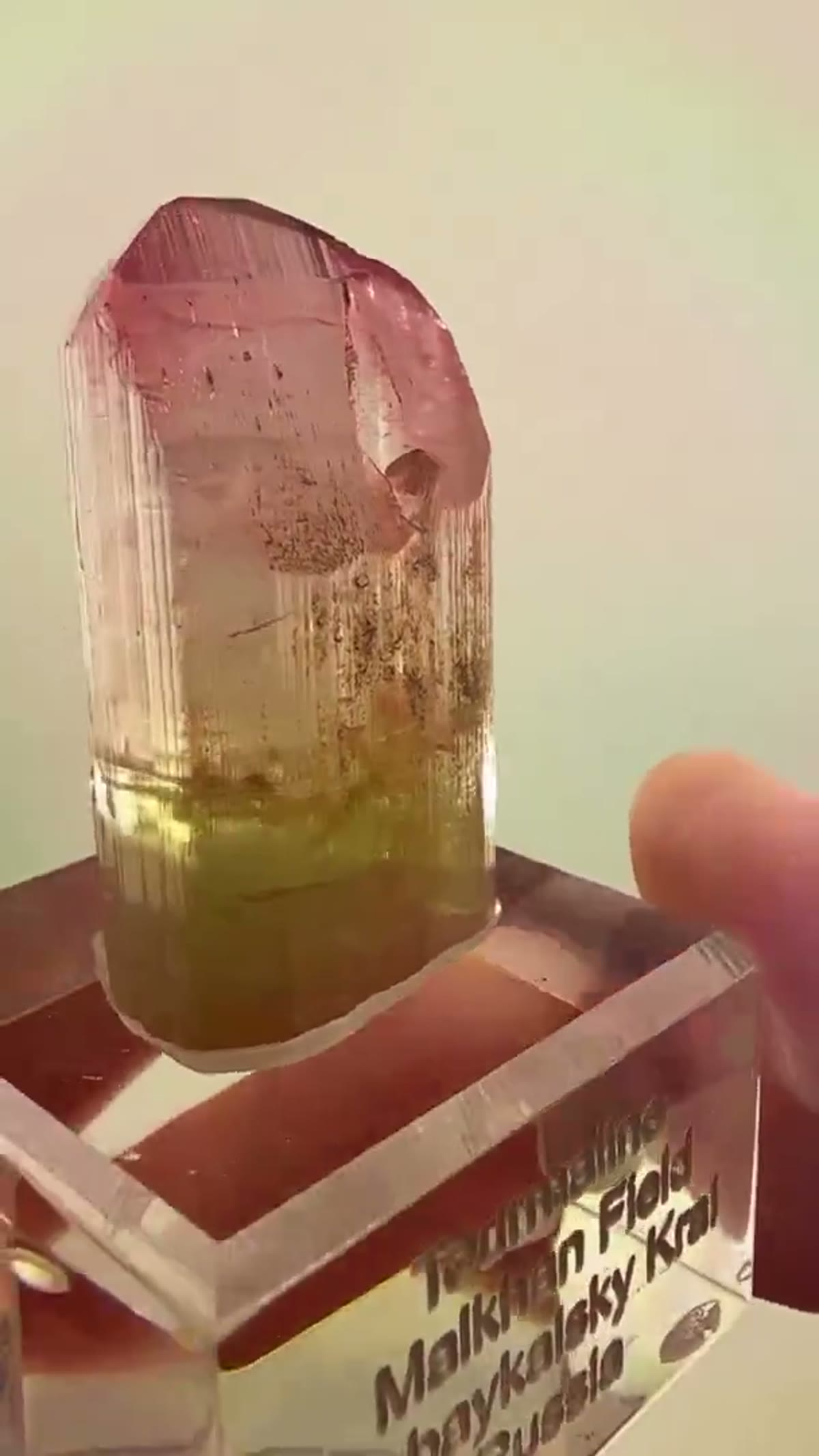 Elbaite Tourmaline Specimen from Malkhan, Russia, 28.08 g - view 2