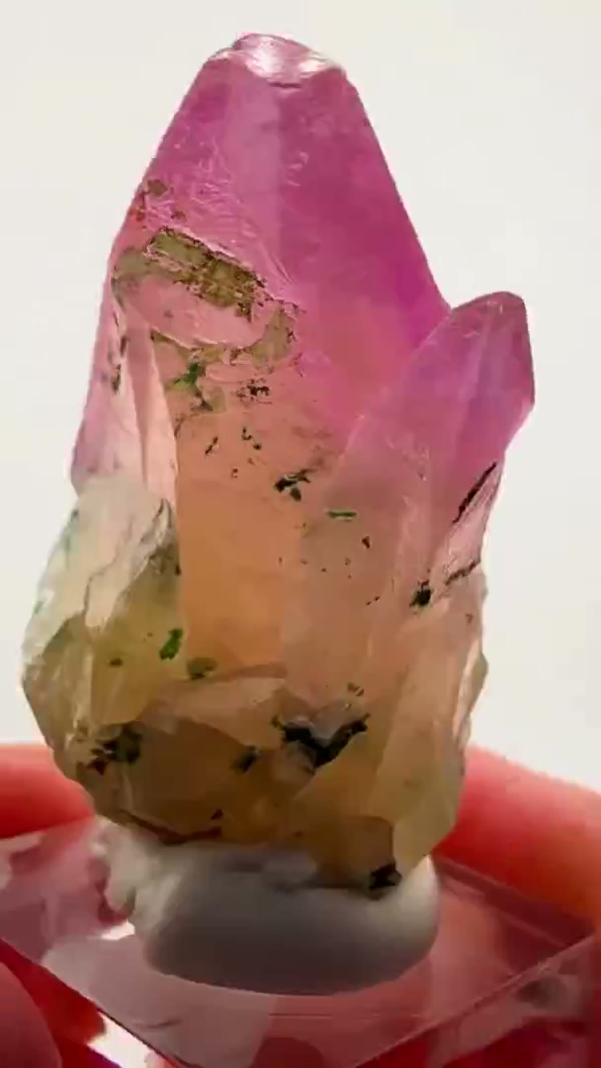 Calcite Specimen: Soft pastel with a wild natural story inside - view 3
