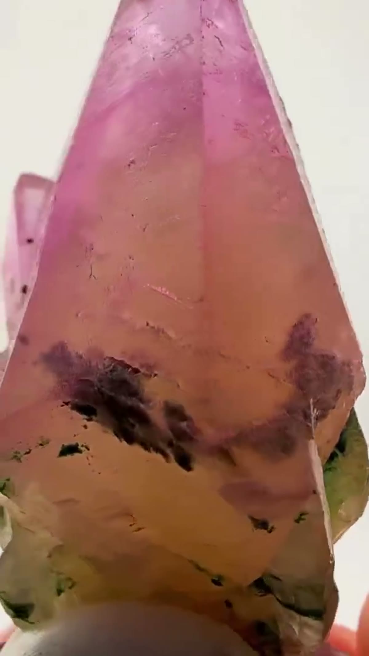 Calcite Specimen: Soft pastel with a wild natural story inside - view 4