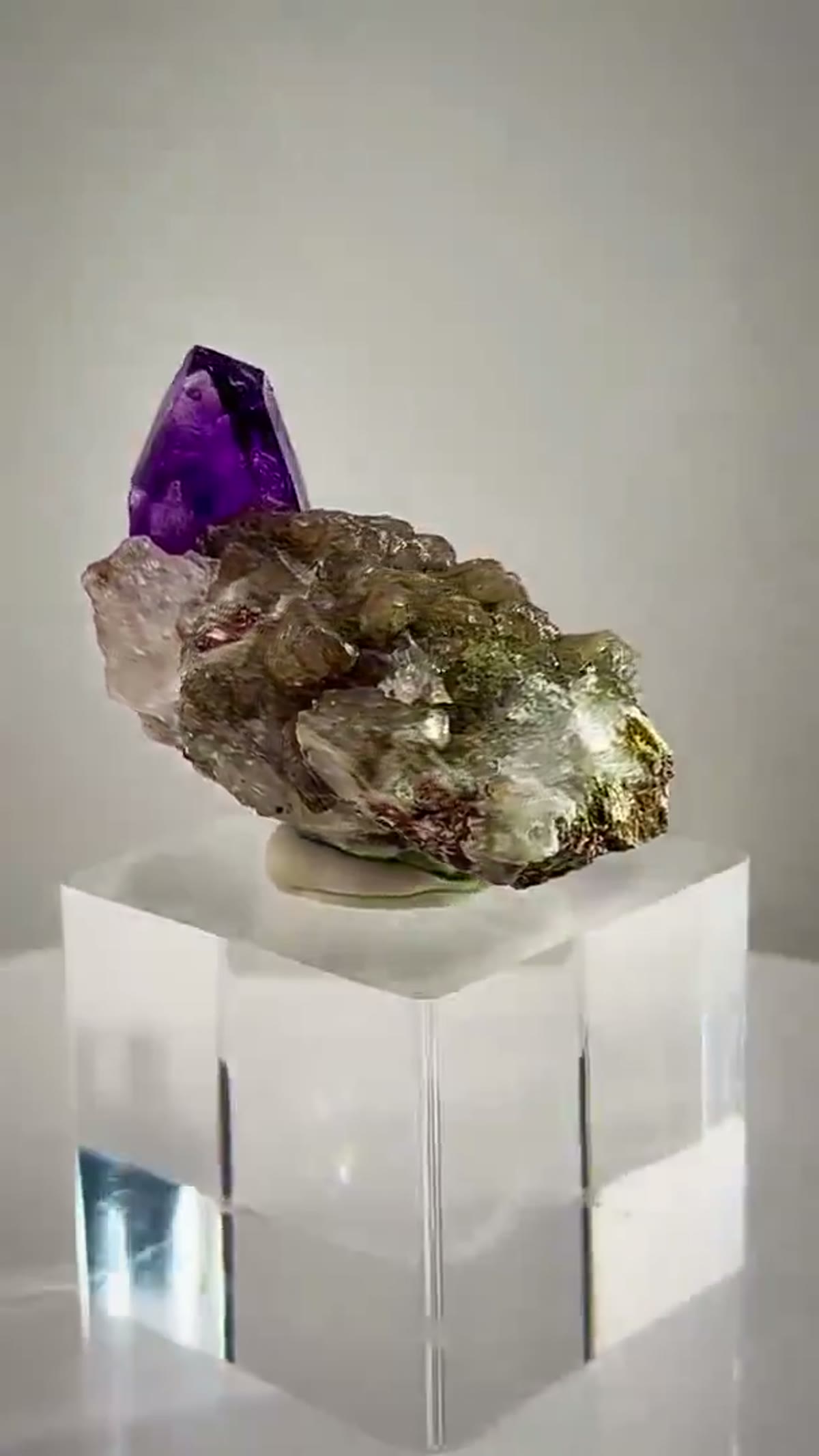 Amethyst Specimen from Buks Claim, Namibia: Blurple on Matrix - view 2