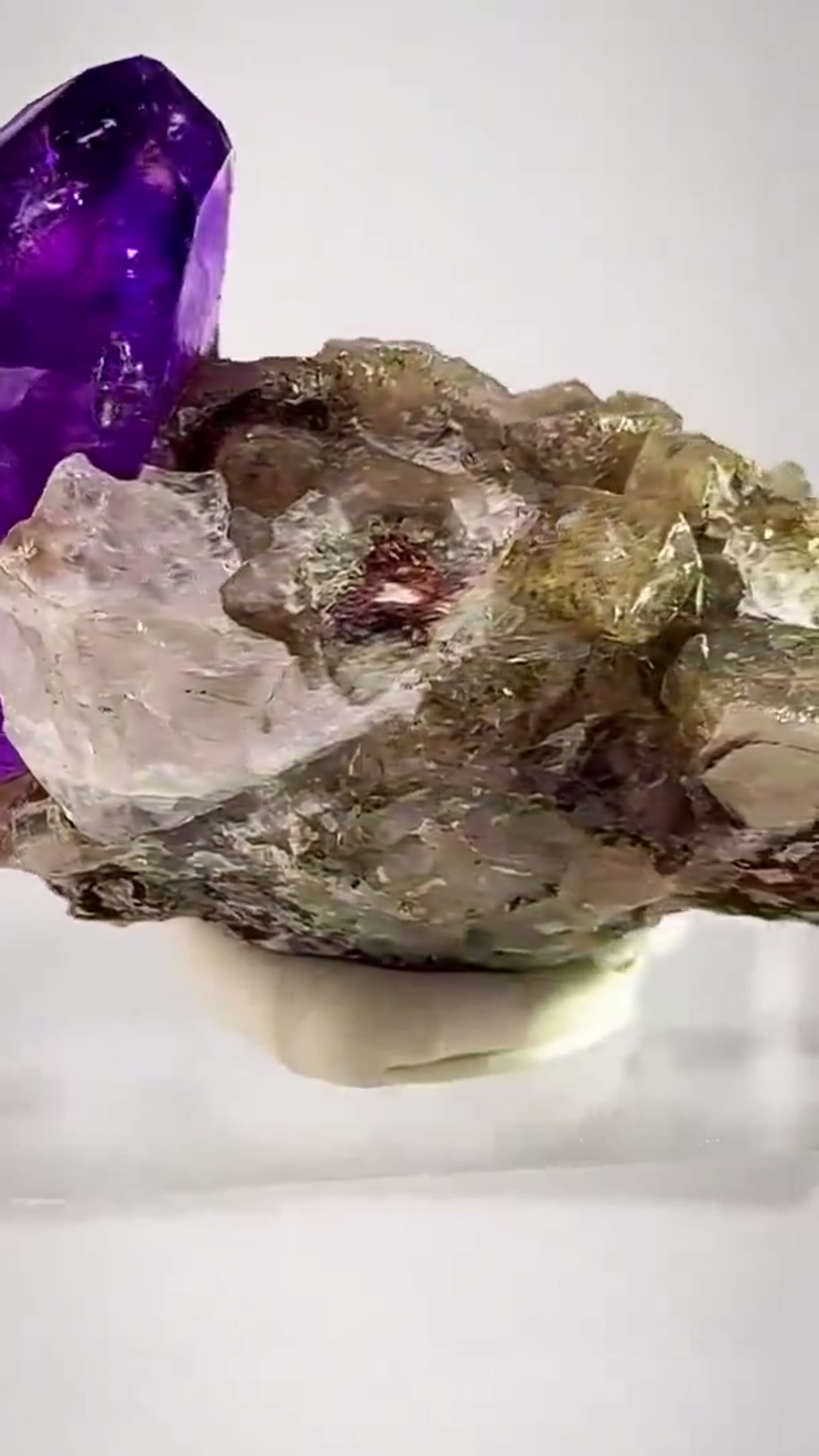 Amethyst Specimen from Buks Claim, Namibia: Blurple on Matrix - view 3
