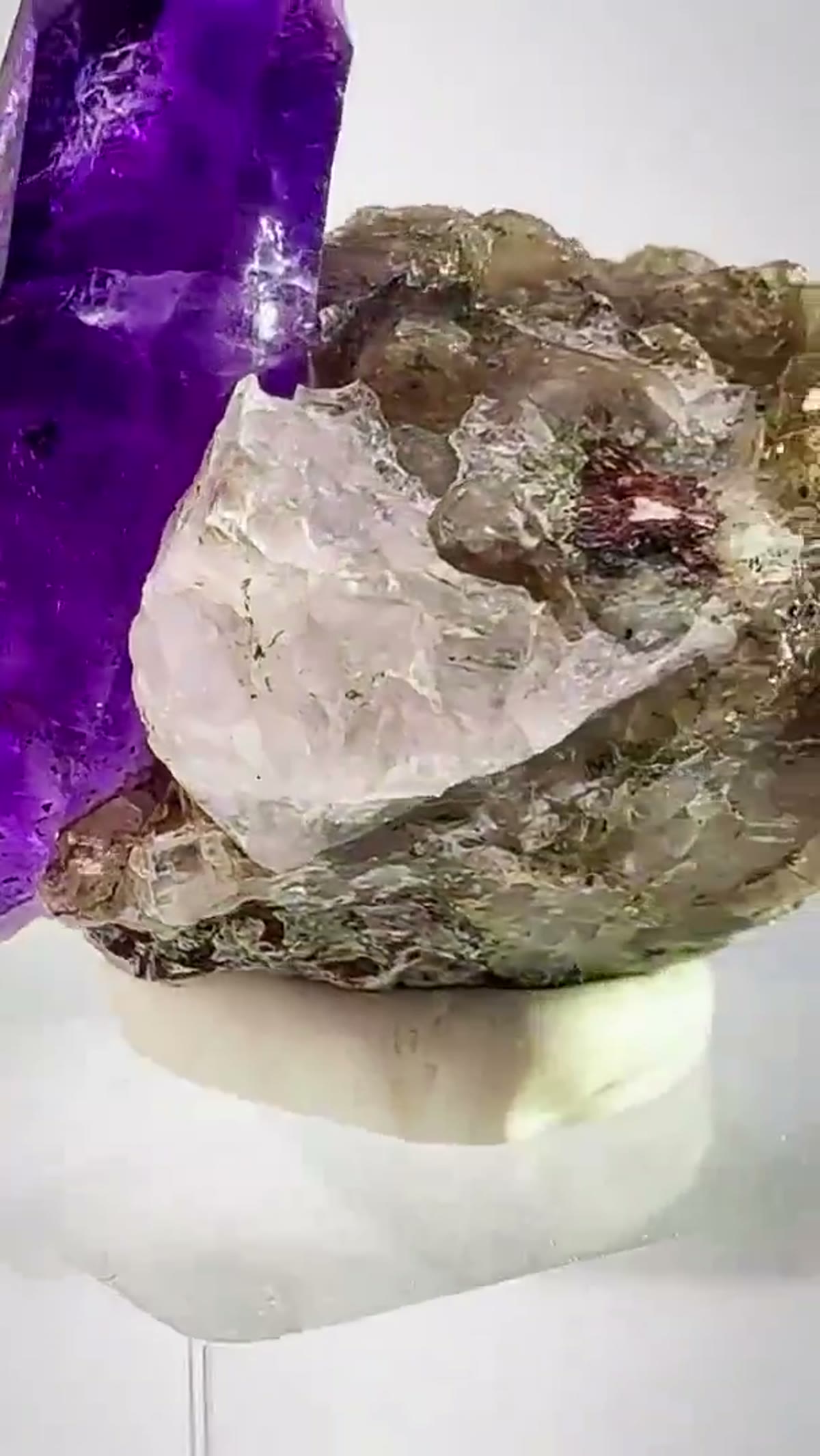 Amethyst Specimen from Buks Claim, Namibia: Blurple on Matrix - view 4