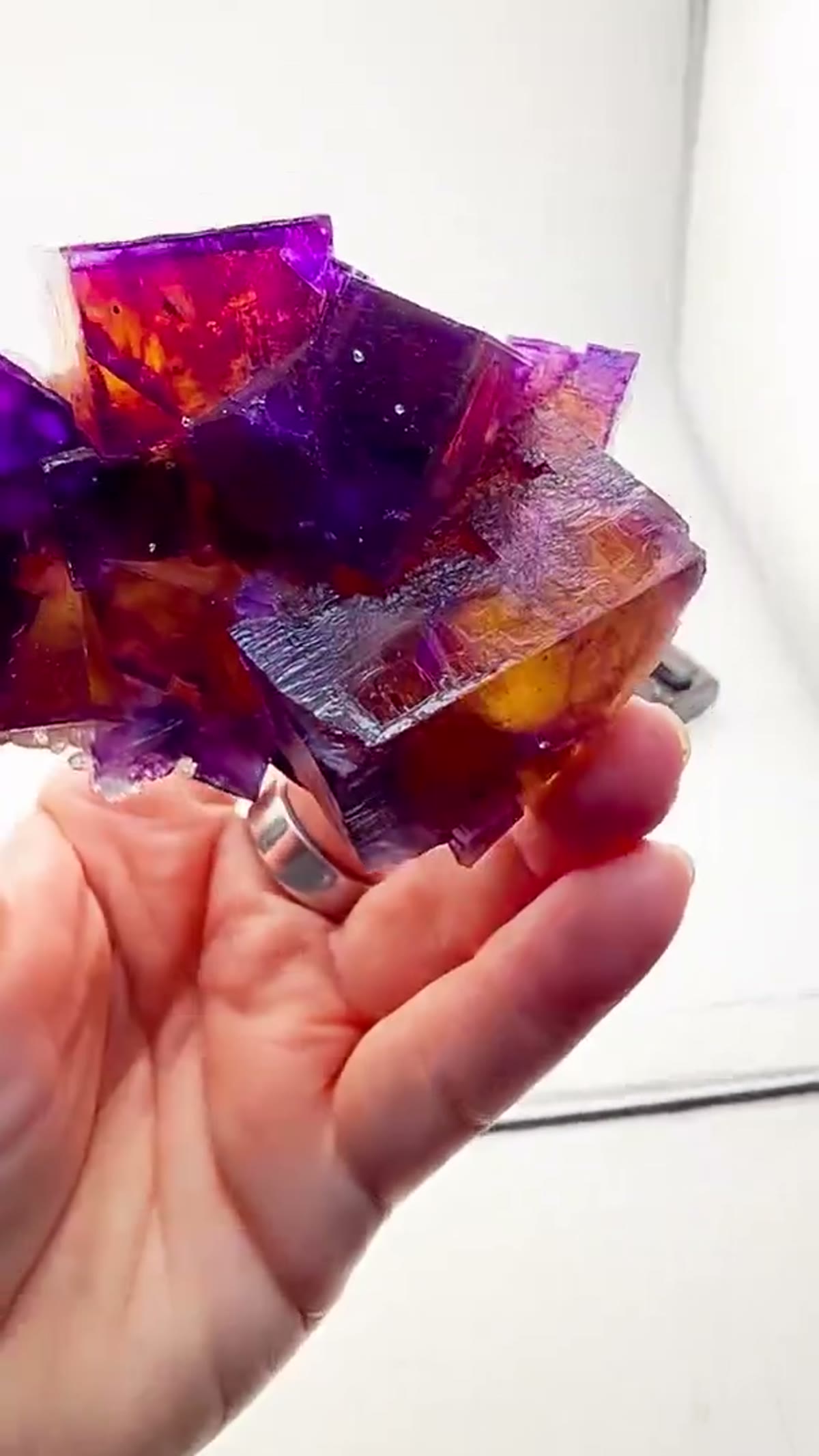 Fluorite Specimen from Minerva No. 1 Mine, Illinois: Illinois Tri-Color Insanity - view 3