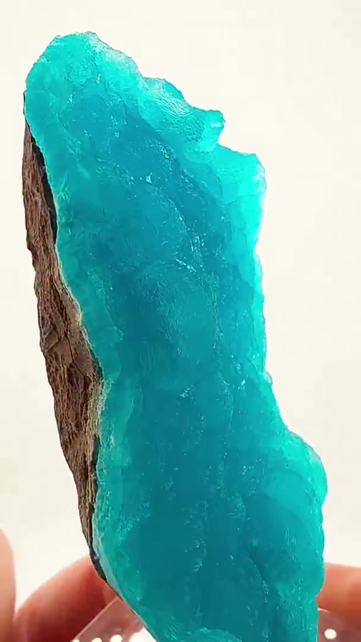 Hemimorphite Specimen: Electric Blue Hemimorphite - view 3