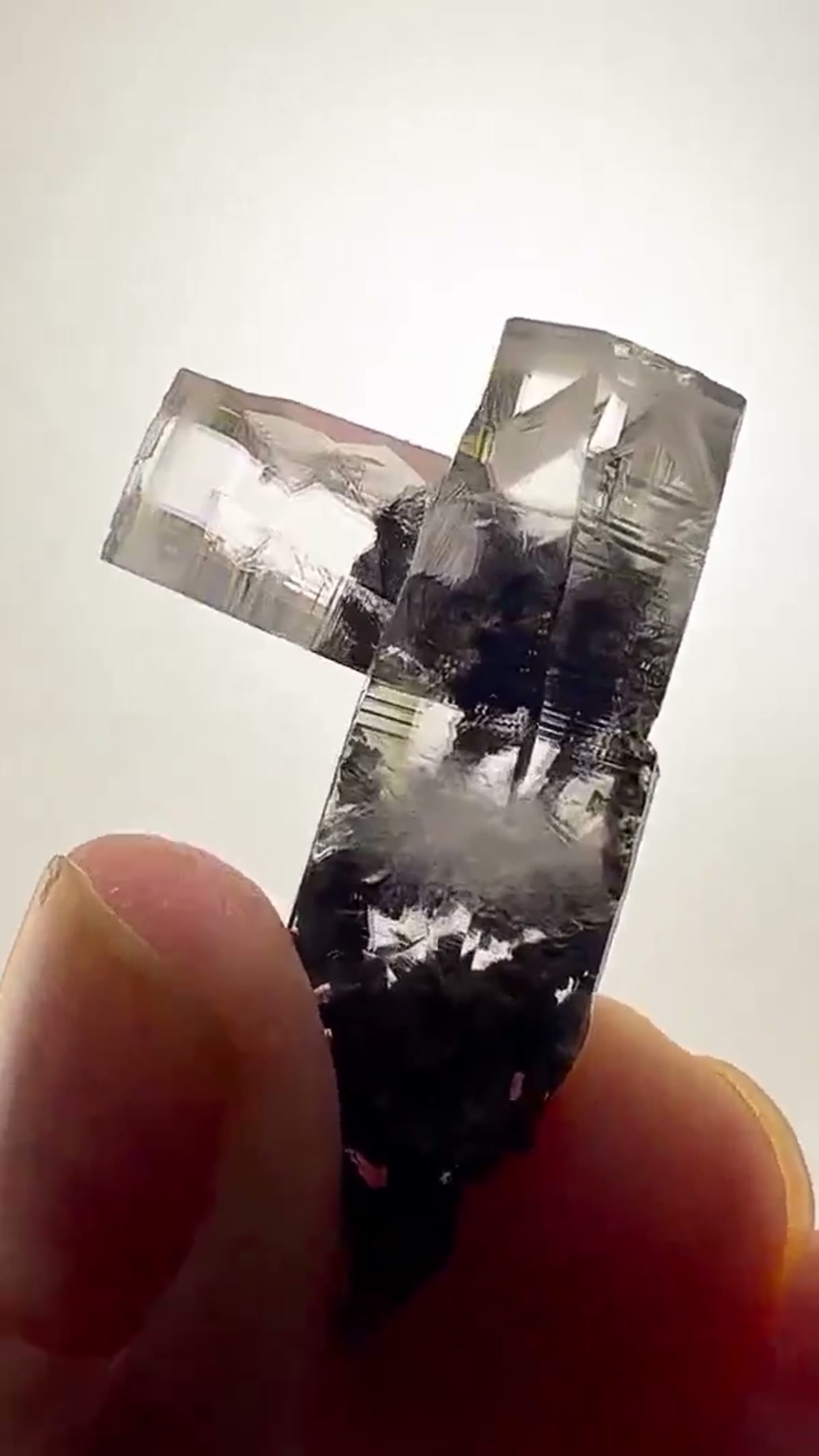 Calcite Specimen from China: Optical Clarity Meets Manganese Chaos - view 2