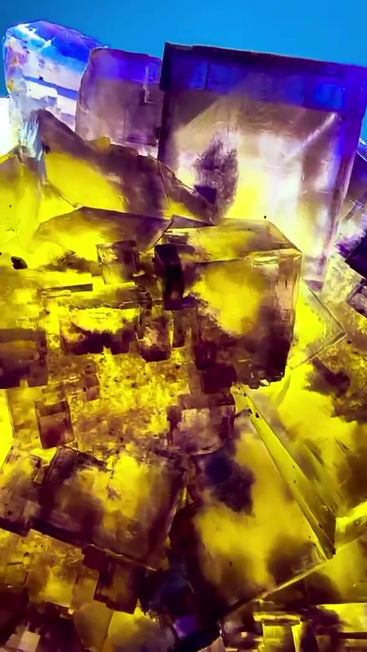 Fluorite Specimen from Denton Mine, Illinois: Tri-Color Denton Perfection - view 3