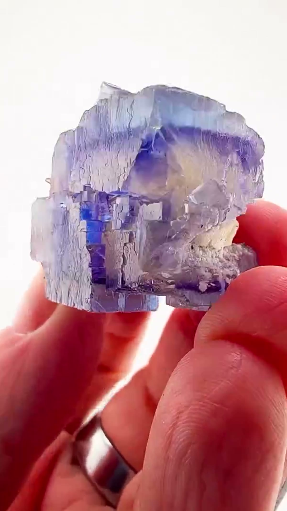 Fluorite Specimen from Minerva No. 1 Mine, Illinois: Cave-In-Rock Blue Glass… Absolute Stunner - view 2