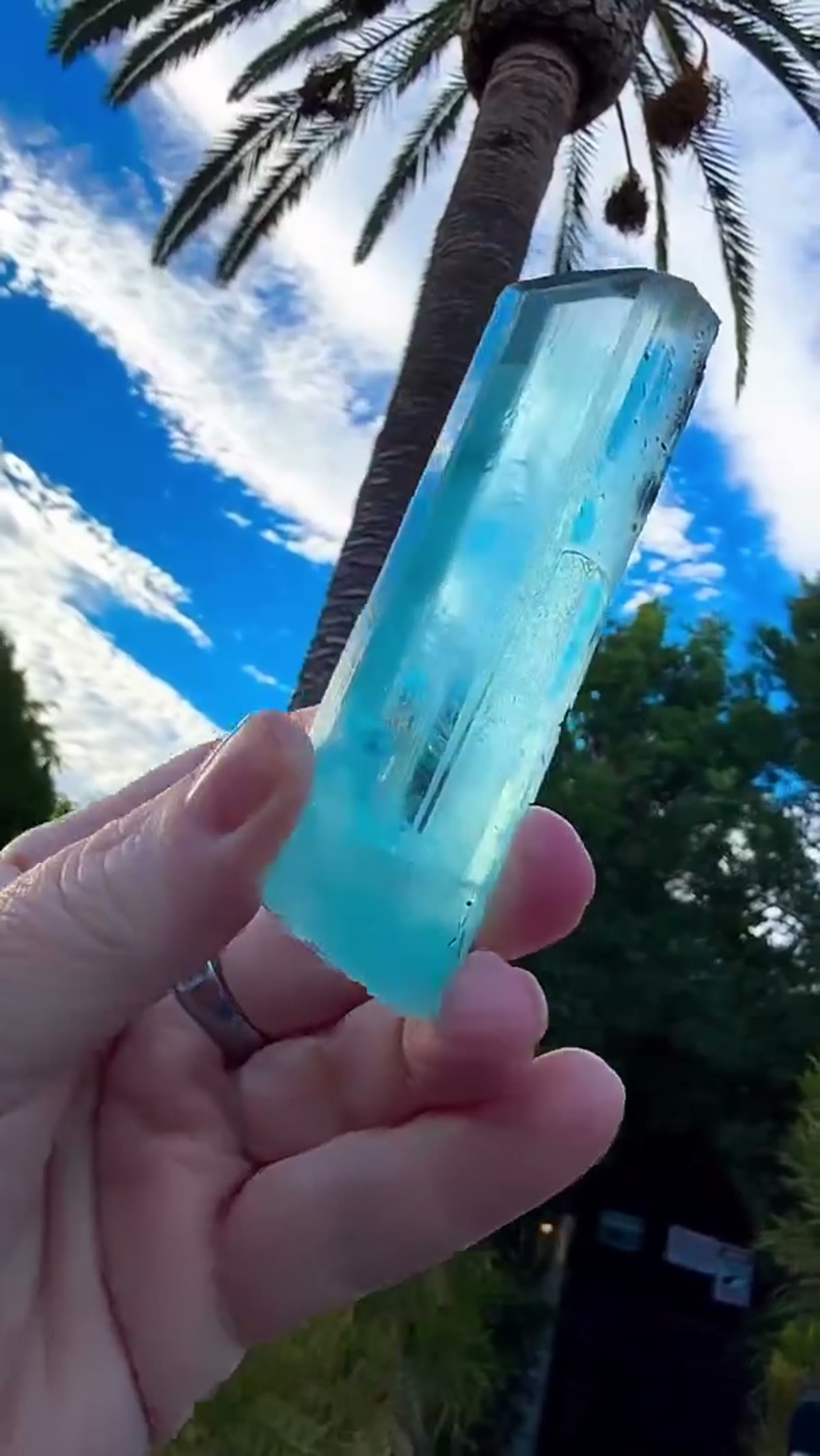 Aquamarine Specimen from Shigar Valley, Pakistan, 140.62 g: 140.62 Grams of Frozen Blue Perfection - view 2