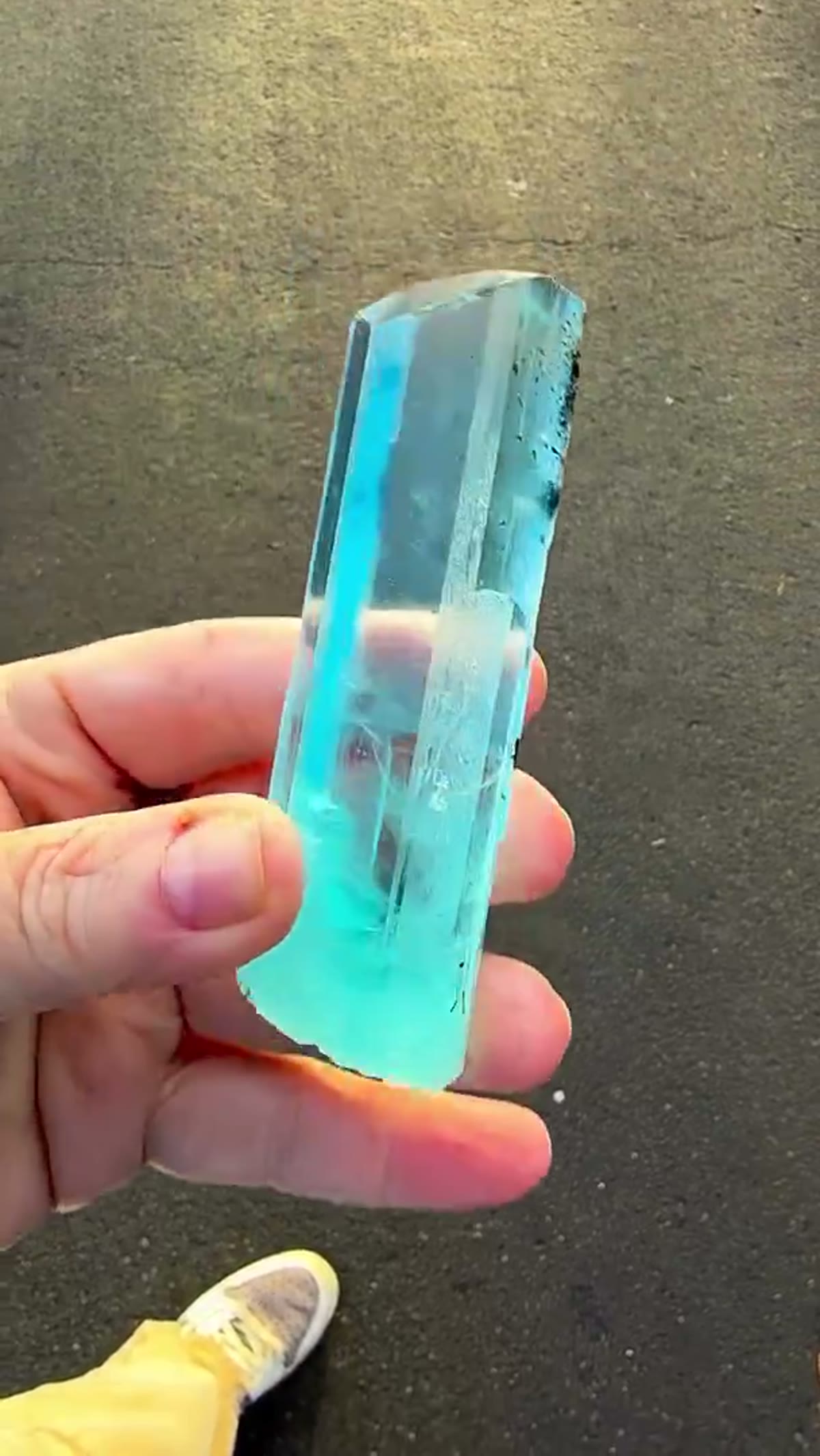 Aquamarine Specimen from Shigar Valley, Pakistan, 140.62 g: 140.62 Grams of Frozen Blue Perfection - view 3