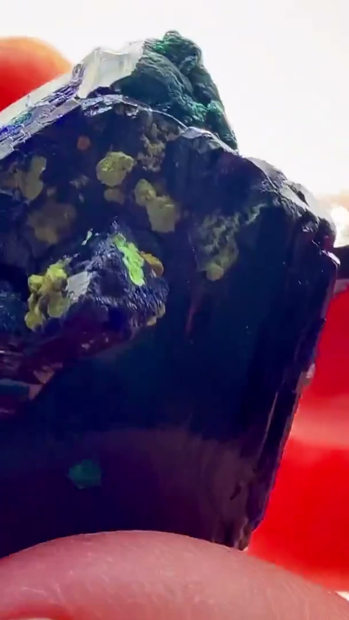Azurite Specimen from Namibia: Tsumeb Classic • Azurite with Arsentsumebite - view 3