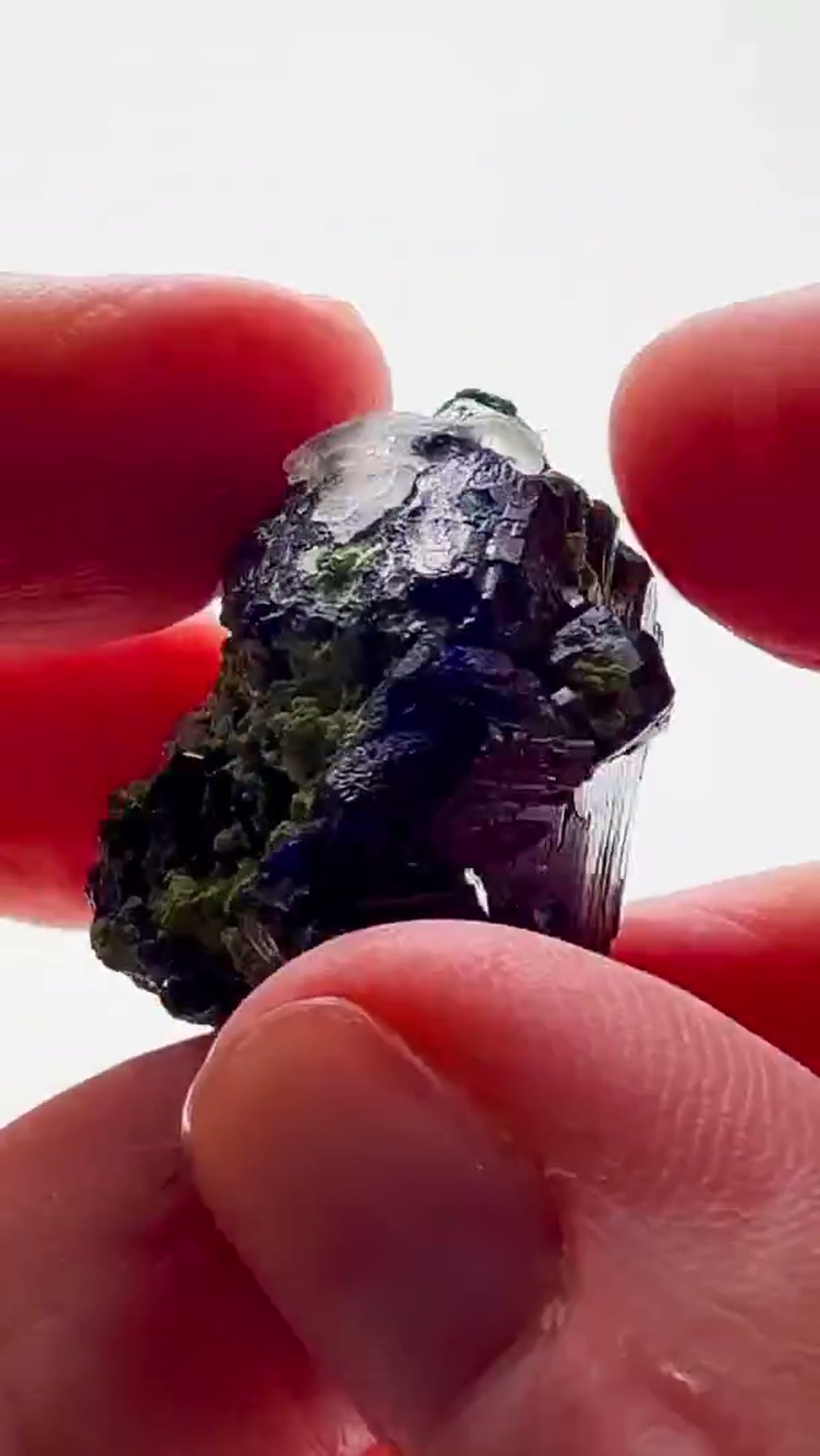 Azurite Specimen from Namibia: Tsumeb Classic • Azurite with Arsentsumebite - view 4