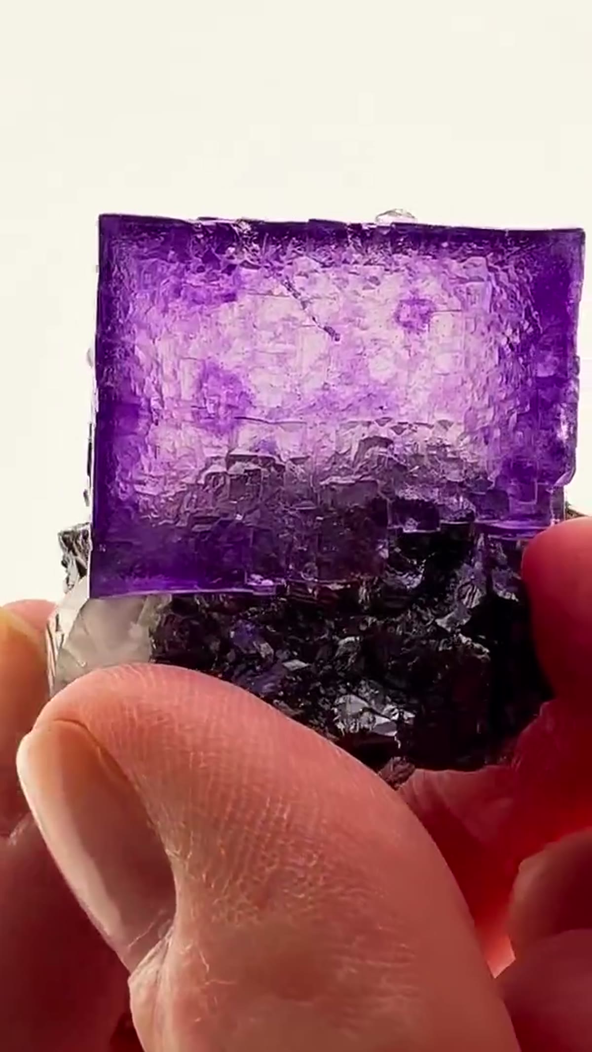Fluorite Specimen from Elmwood Mine, Tennessee: Perfect Purple Geometry - view 2