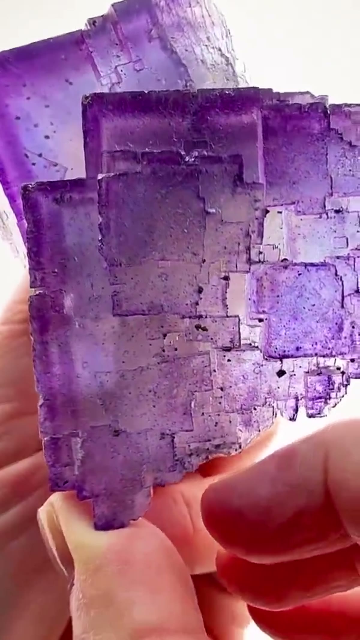 Fluorite Specimen from Minerva No. 1 Mine, Illinois: When Blue Meets Purple… Magic Happens - view 2