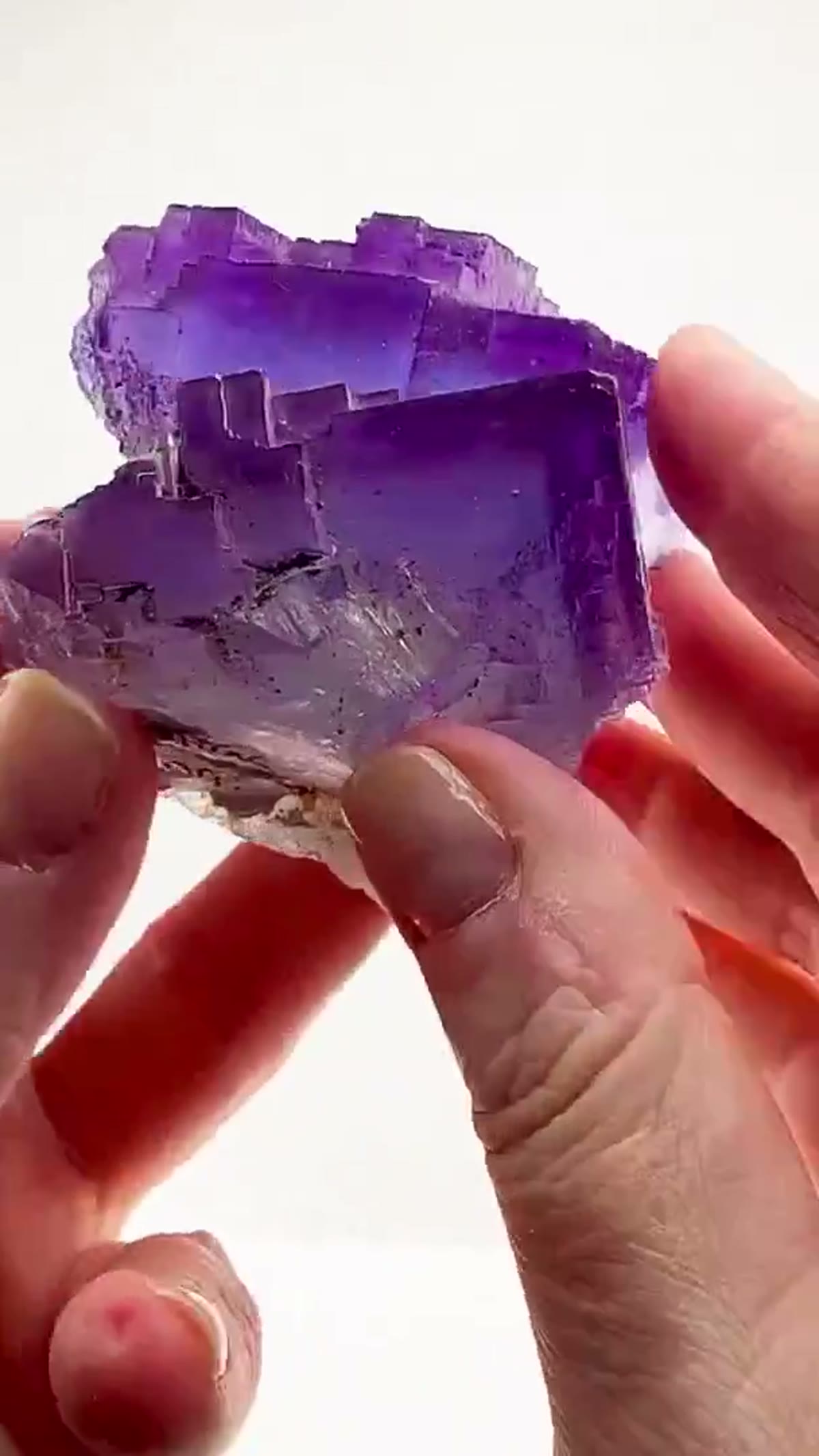 Fluorite Specimen from Minerva No. 1 Mine, Illinois: When Blue Meets Purple… Magic Happens - view 3