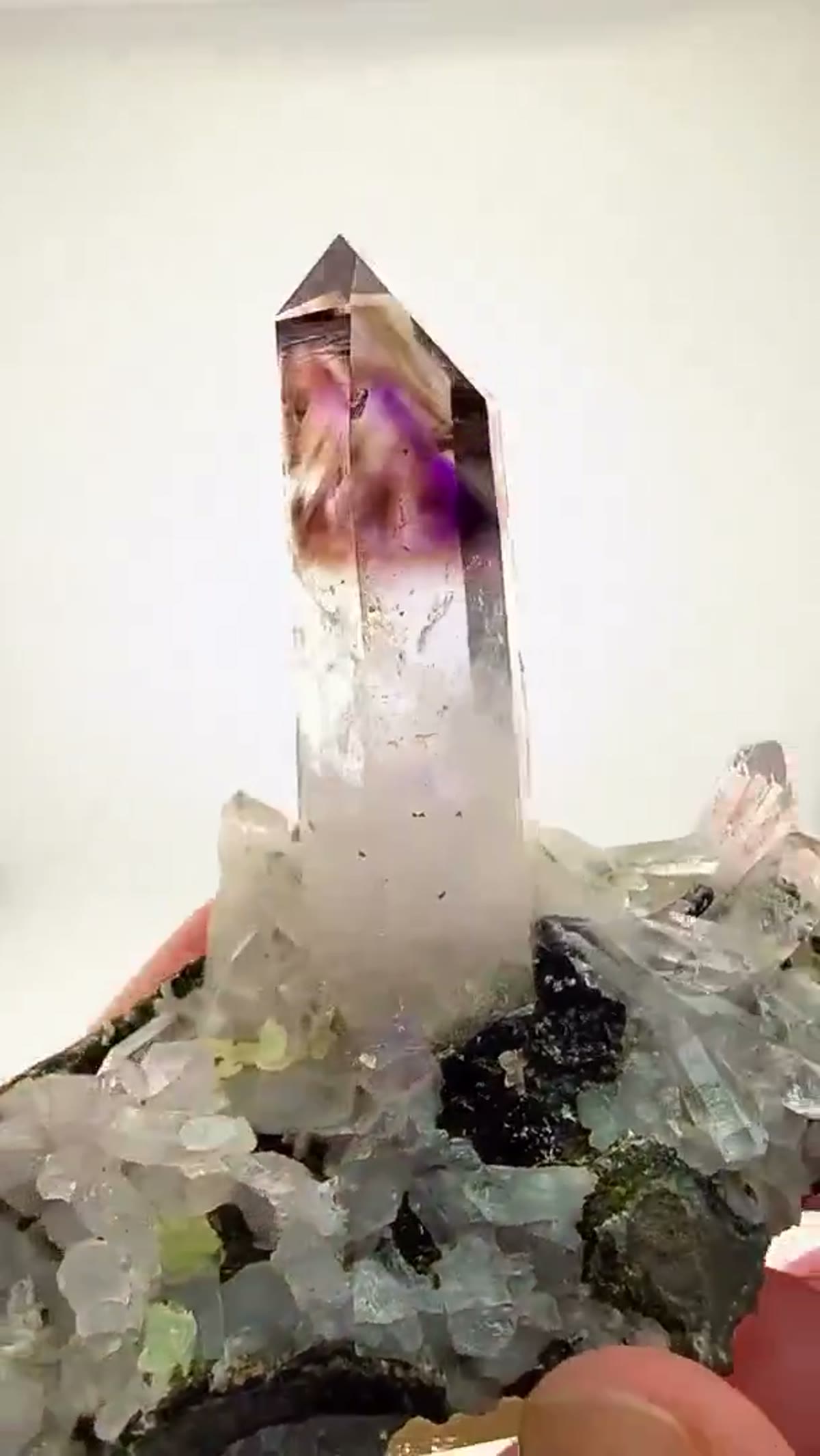 Amethyst Specimen from Goboboseb Mountains, Namibia: A Perfect Balance of Color, Contrast, and Crystal - view 2