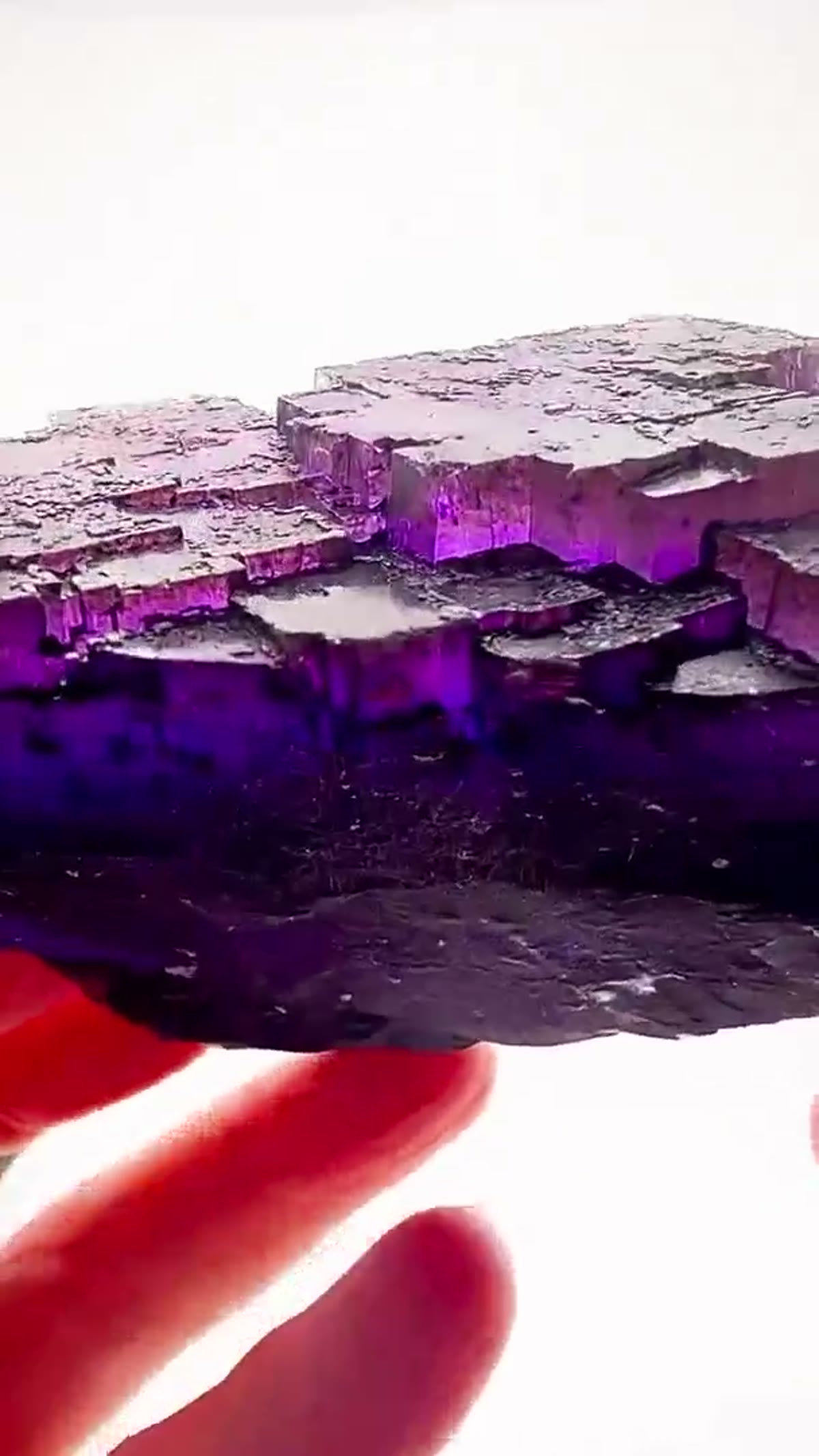 Fluorite Specimen from Denton Mine, Illinois: Denton Mine Purple with a Dark Side - view 4