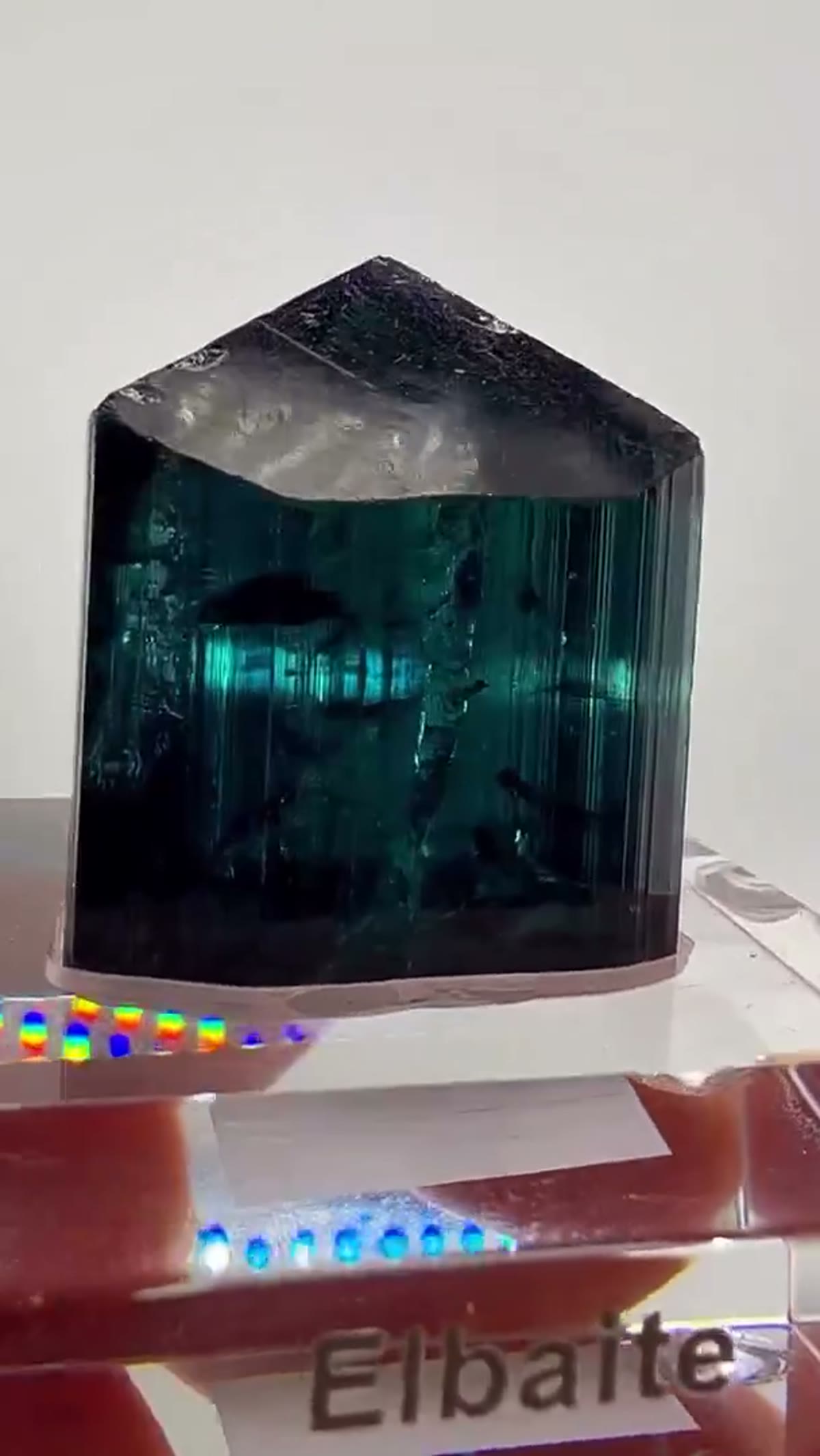 Elbaite Tourmaline Specimen, 34.77 g: Deep Blue Mozambique Magic - view 3