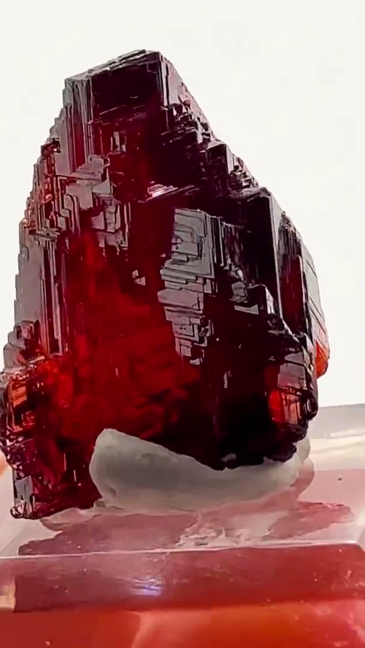 Garnet Specimen from Minas Gerais, Brazil: Etched Navegadora Spessartine — Absolute - view 2