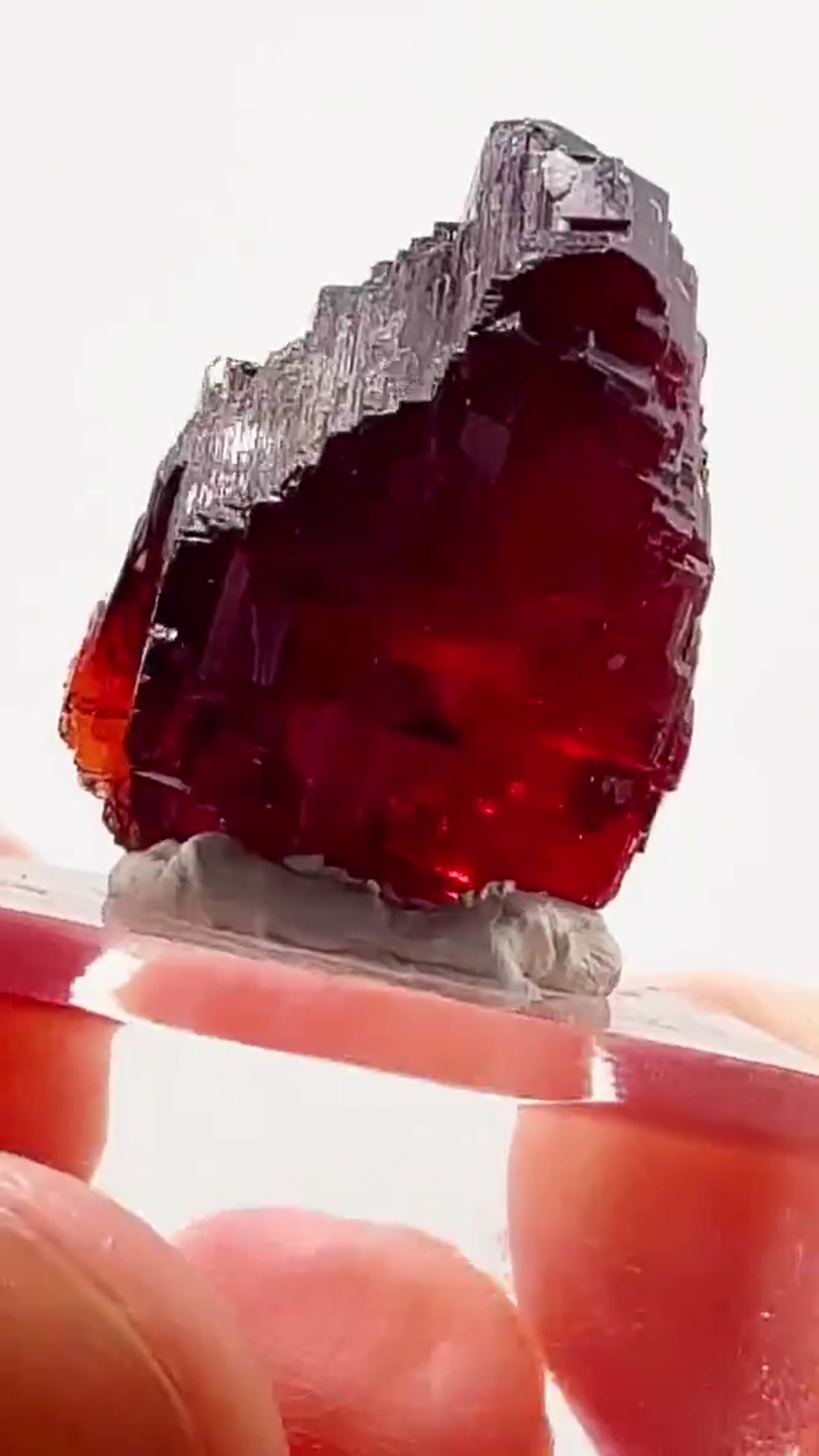 Garnet Specimen from Minas Gerais, Brazil: Etched Navegadora Spessartine — Absolute - view 4