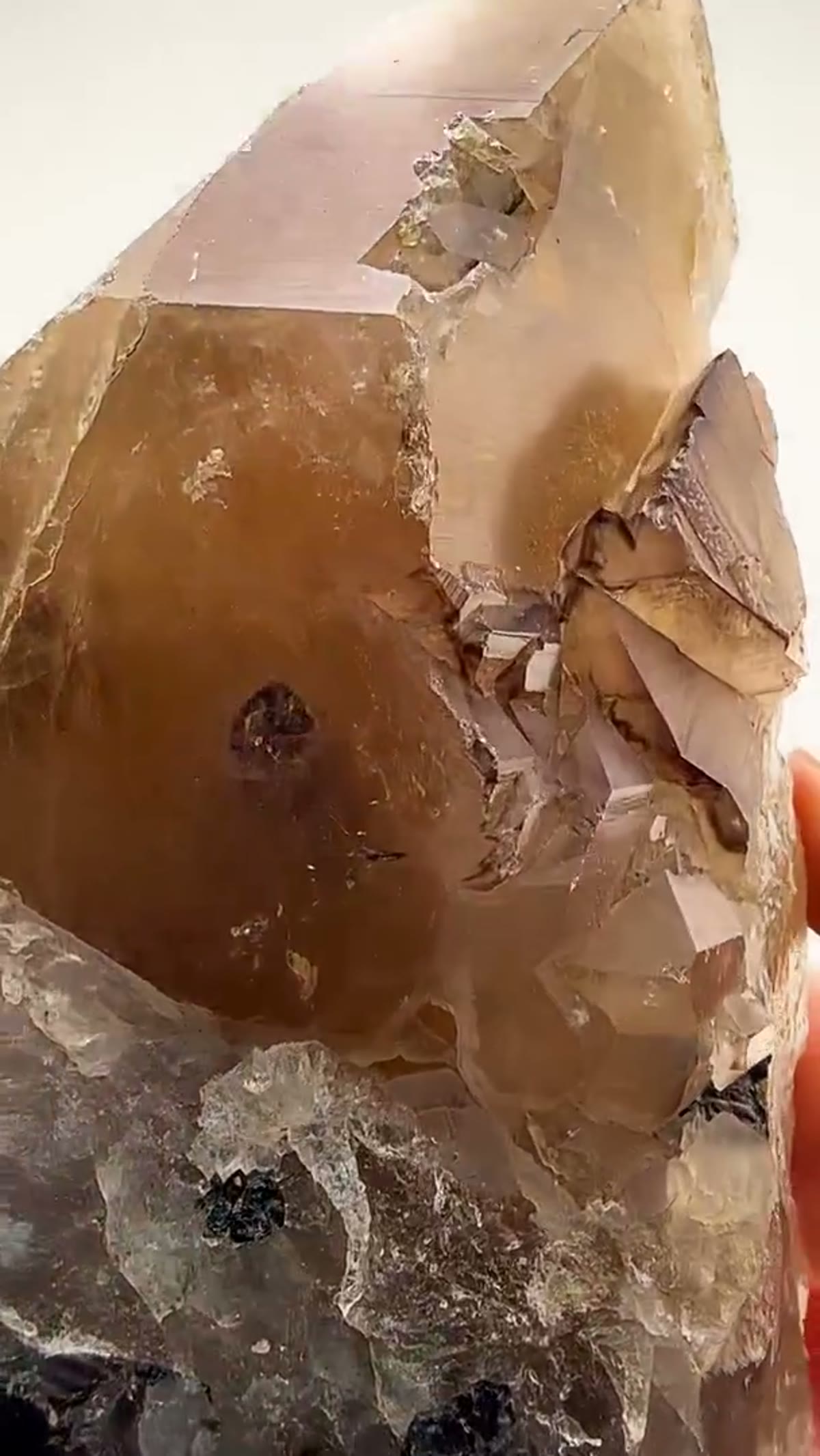 Elbaite Tourmaline Specimen from Brazil: Smoky Citrine Quartz Loaded with Tourmaline - view 2