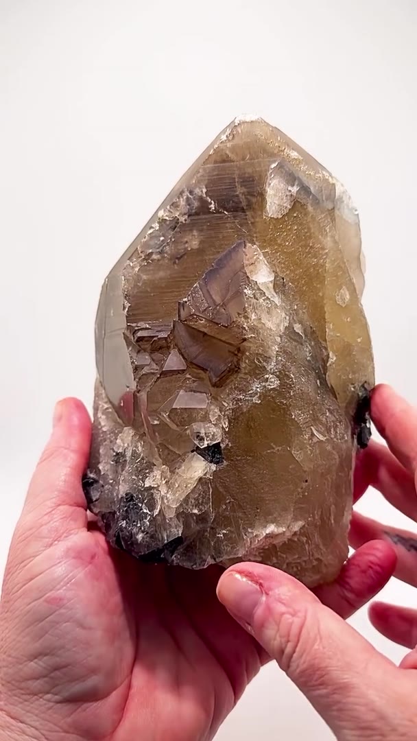 SMOKY CITRINE QUARTZ LOADED WITH TOURMALINE