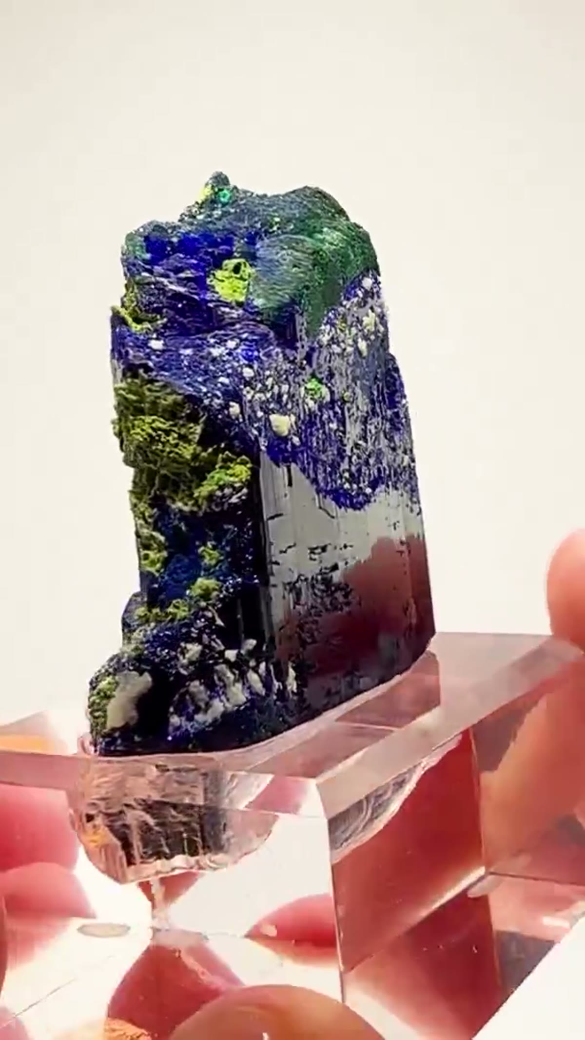 Malachite Specimen from Namibia: Azurite + Malachite — Tsumeb Magic - view 3
