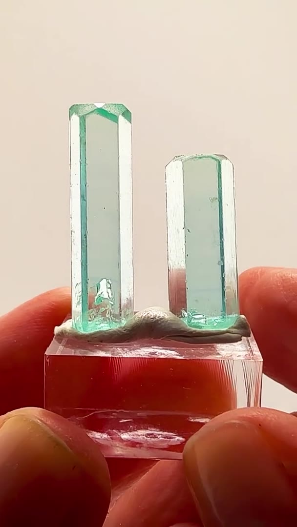 TWO NIGERIAN EMERALD BERYL KNOCKOUTS