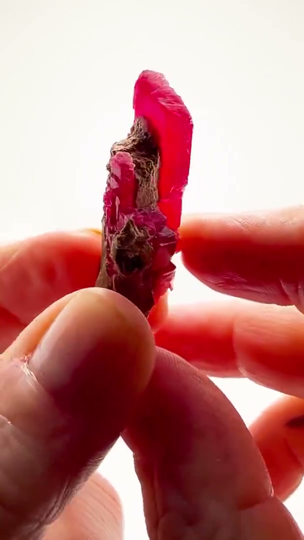 Mineral Specimen from Minas Gerais, Brazil: Absolute Cherry Rhodonite - view 3