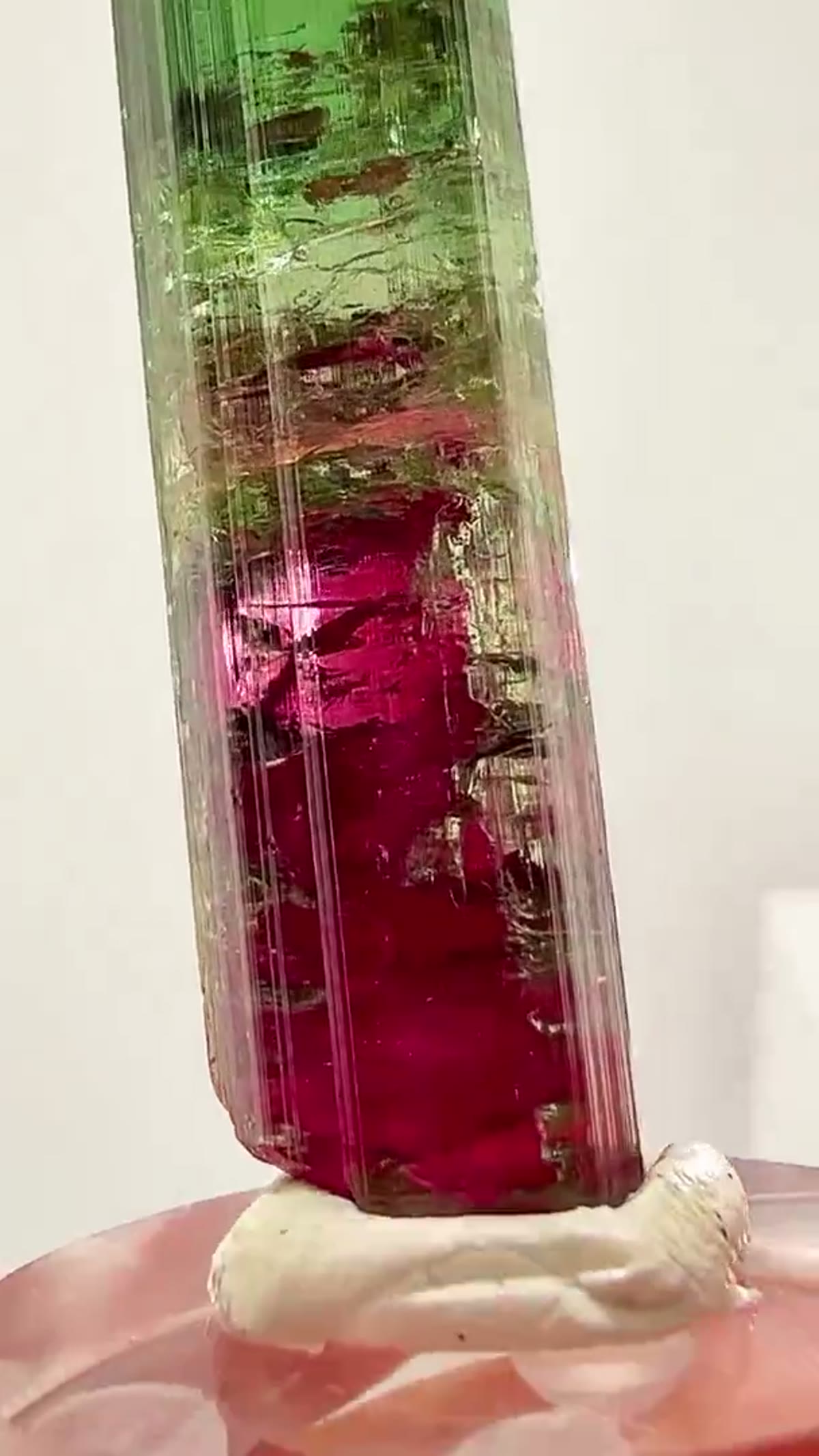 Elbaite Tourmaline Specimen from Aricanga Mine, Brazil, 14.32 g: 14.32 grams Chameleon Pocket Magic - view 4