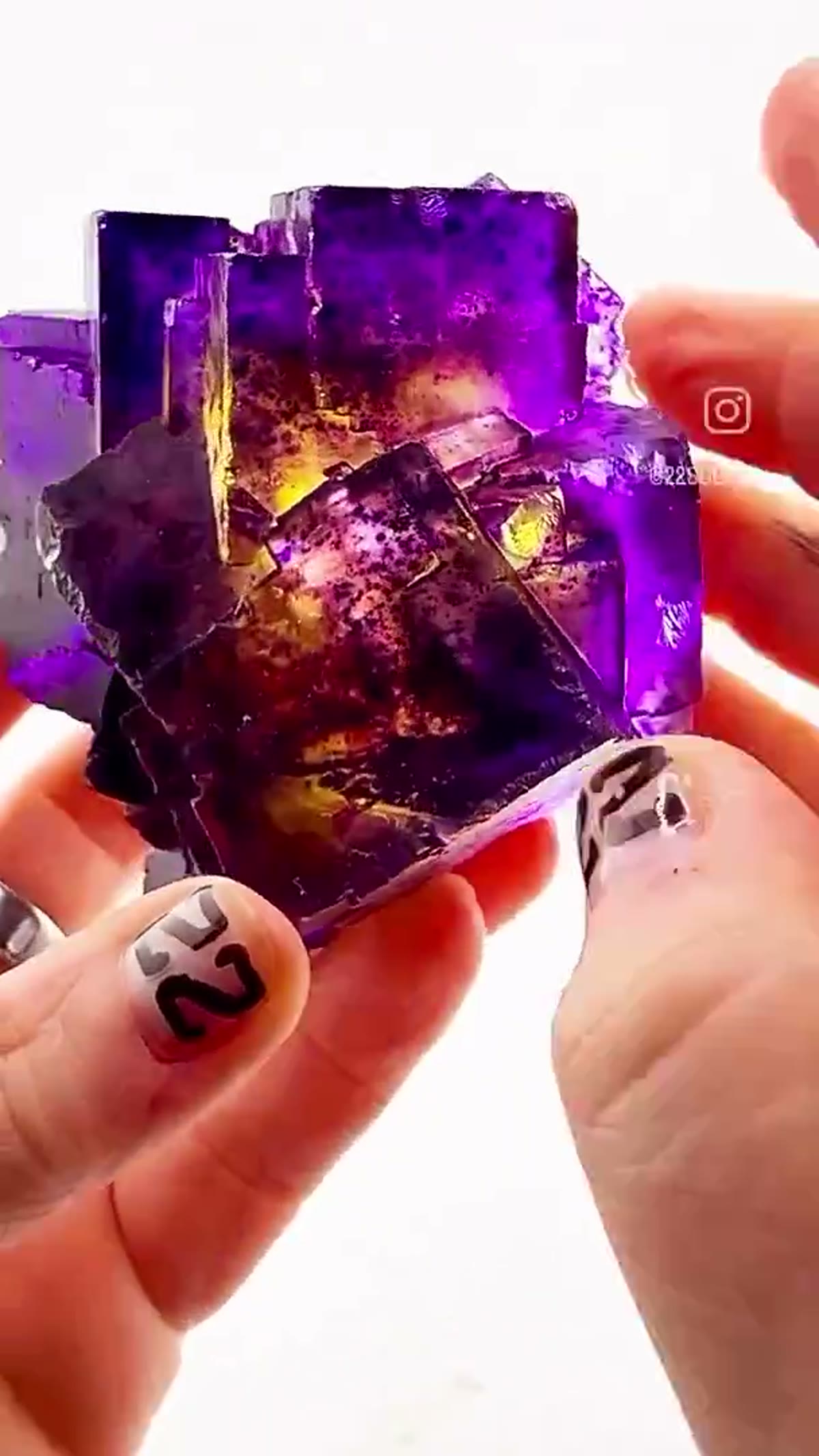 Fluorite Specimen from Denton Mine, Illinois: Denton Mine Tri-Color Insanity - view 3
