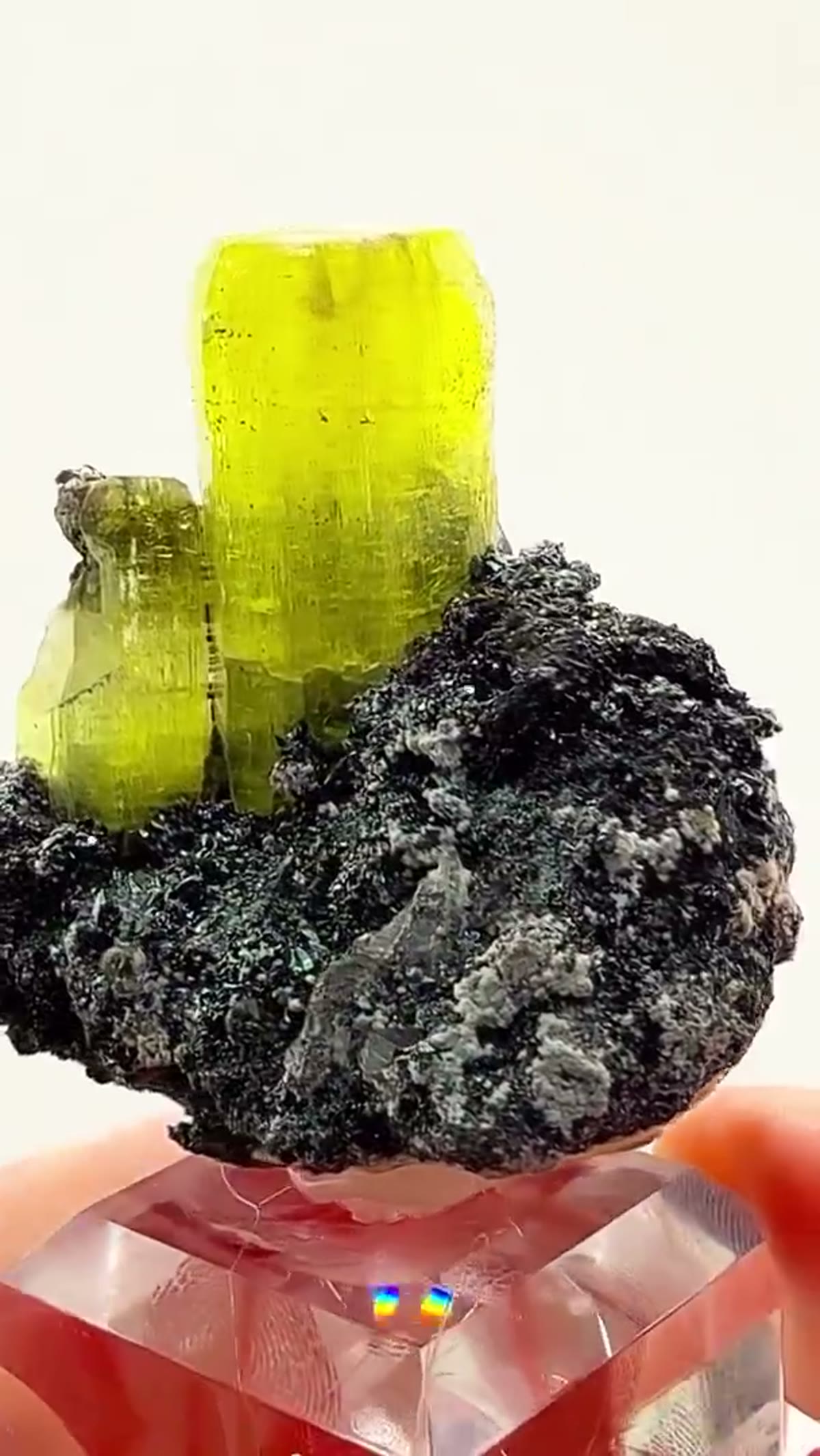 Calcite Specimen: Ettringite on Hematite — South African - view 2