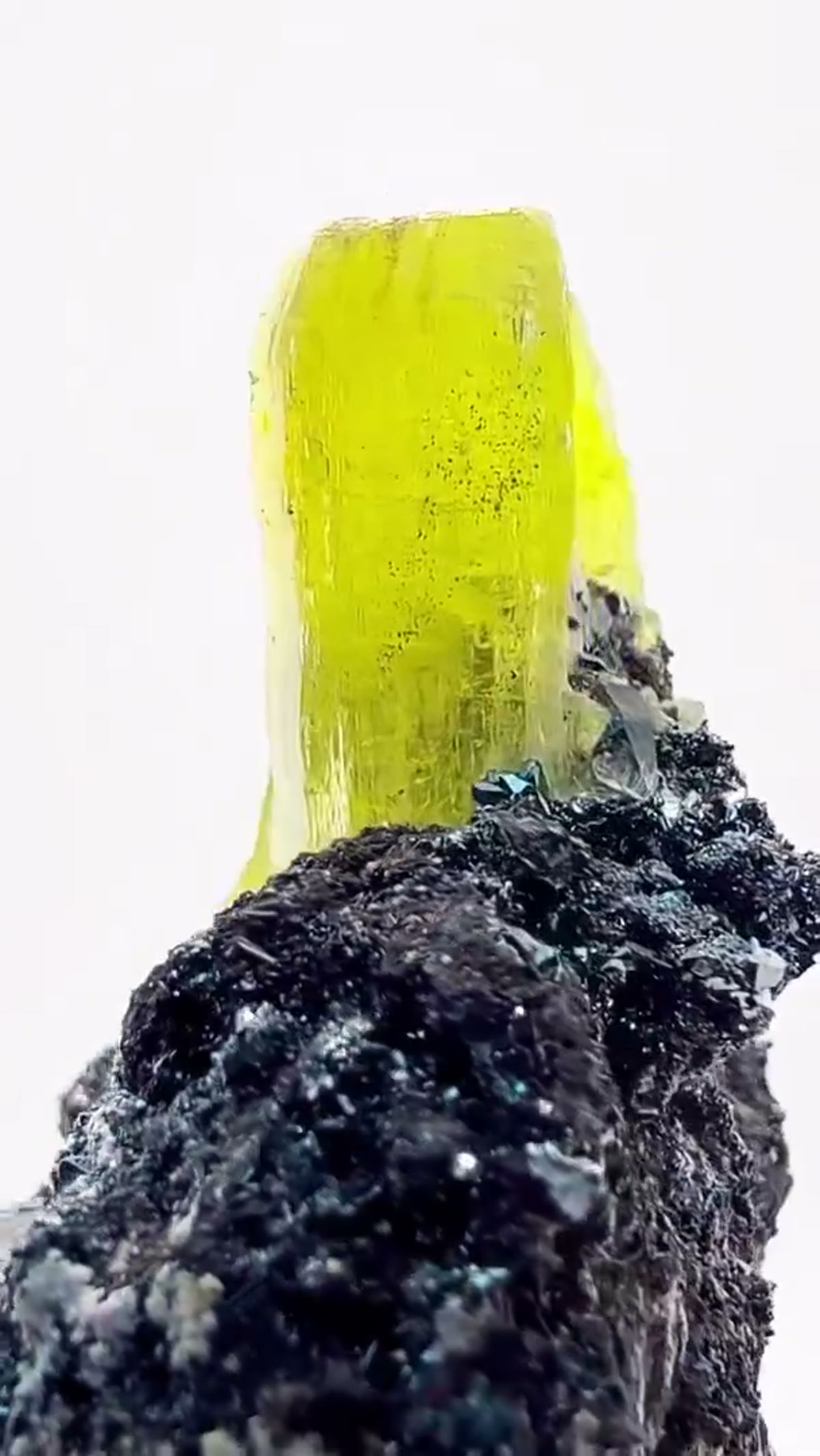 Calcite Specimen: Ettringite on Hematite — South African - view 4
