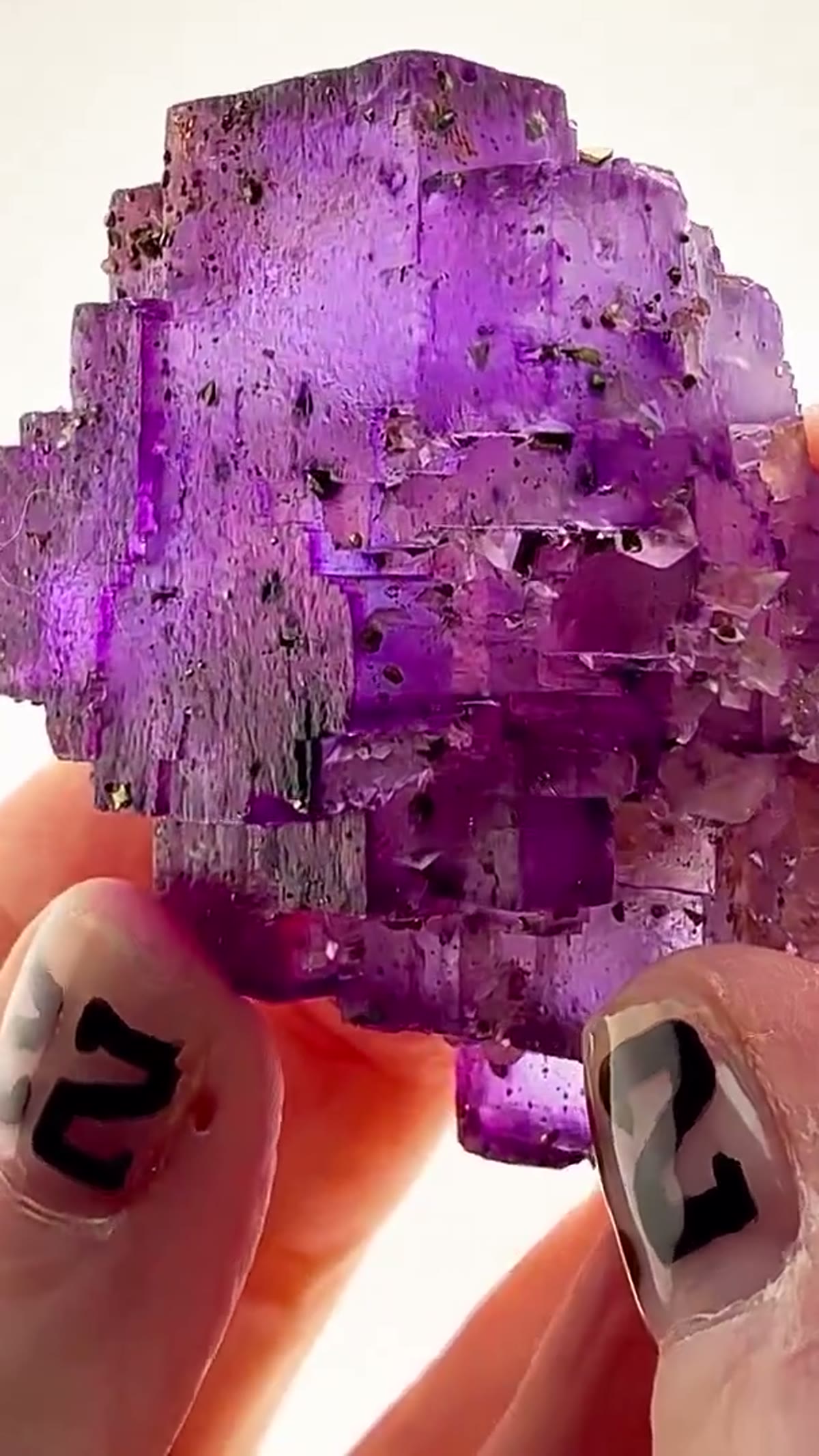 Fluorite Specimen from Denton Mine, Illinois: Tri-Color Denton Mine Magic - view 2