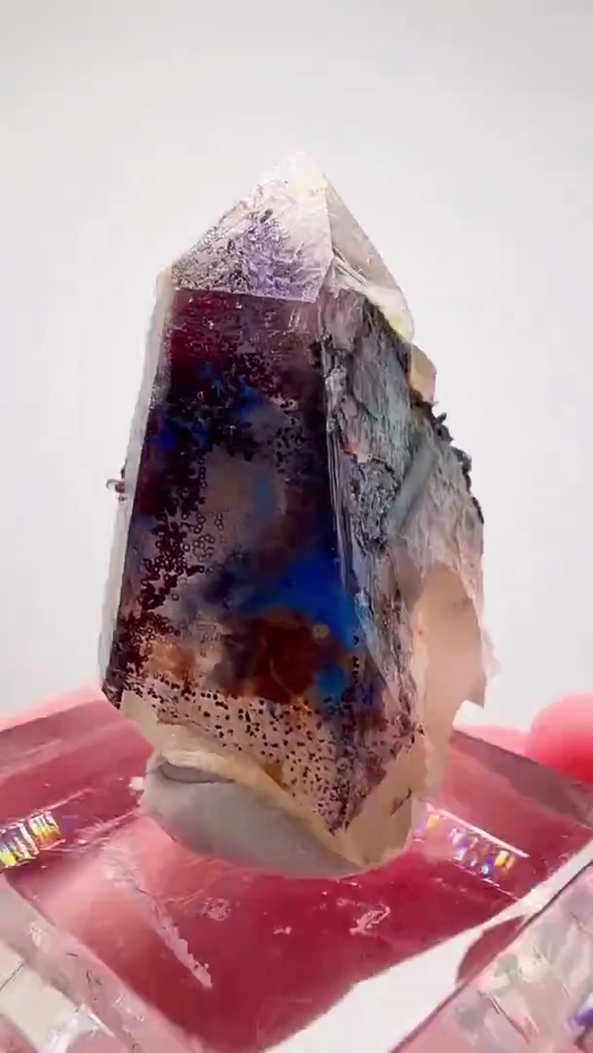 Quartz Specimen: Papagoite in Quartz - view 4