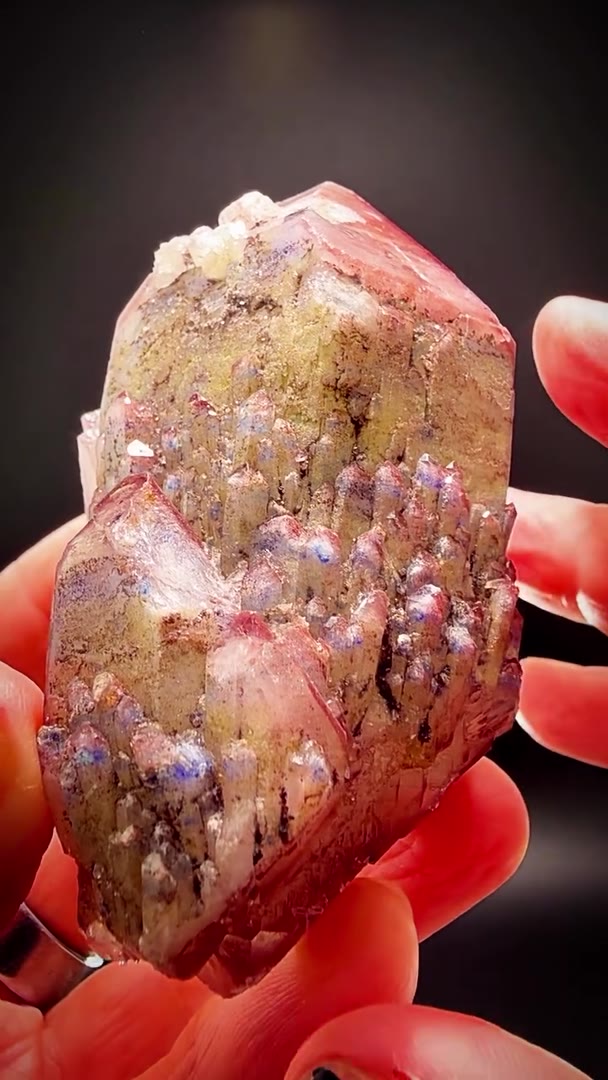 PAPAGOITE + HEMATITE + KAOLINITE — INCLUDED QUARTZ INSANITY