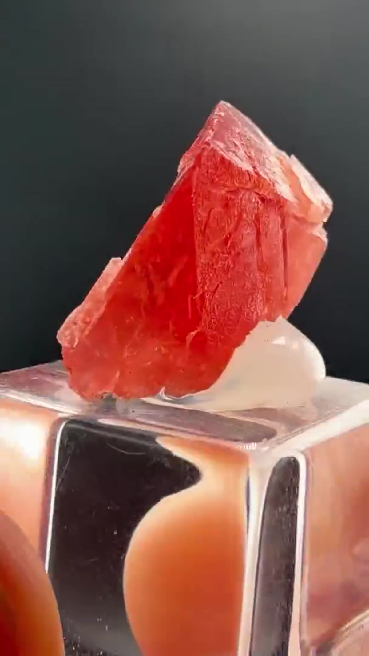 Rhodochrosite Specimen from Minas Gerais, Brazil: Brazilian Rhodochrosite Glow - view 4