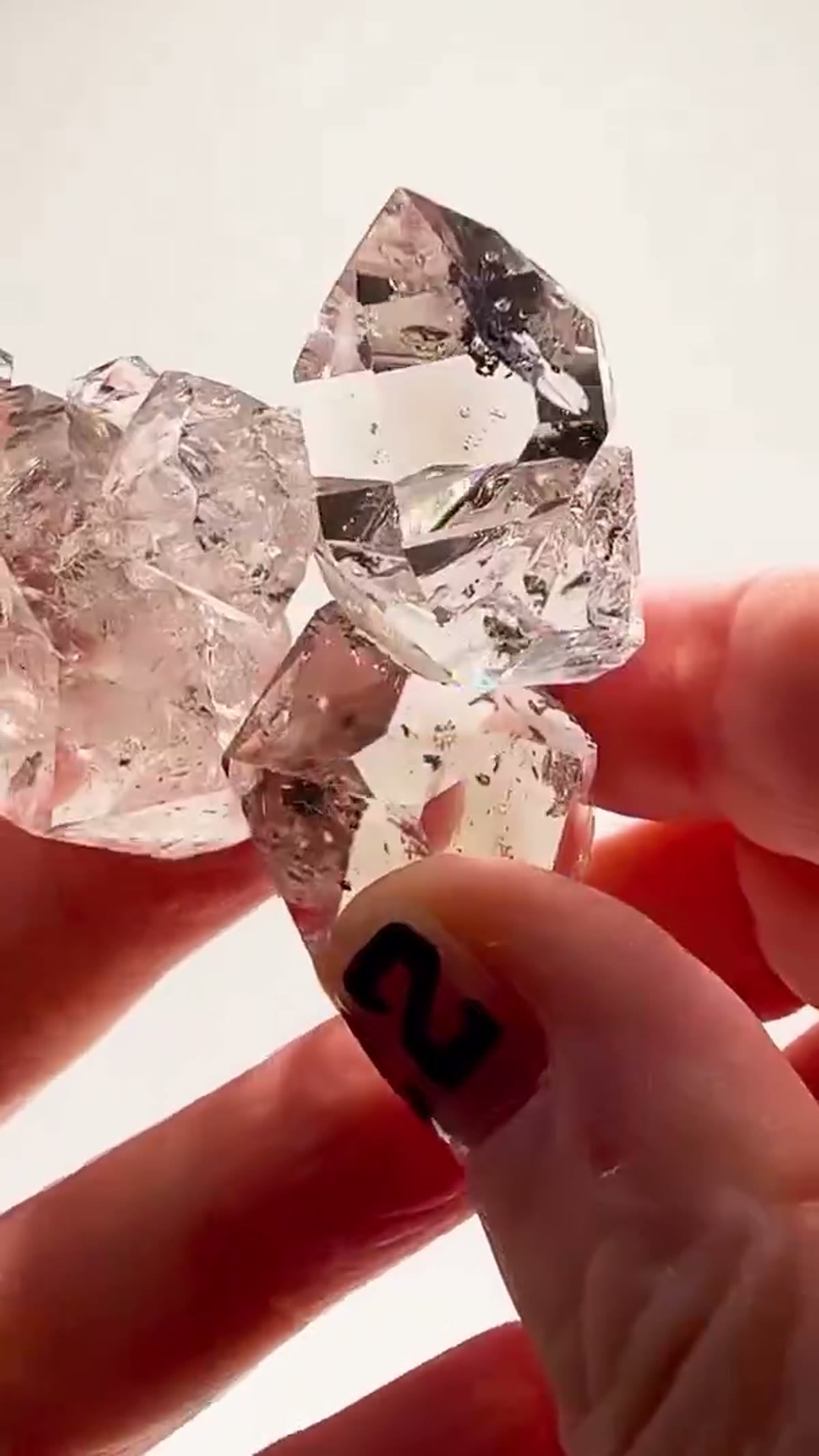 Quartz Specimen: Herkimer Chain Insanity - view 2