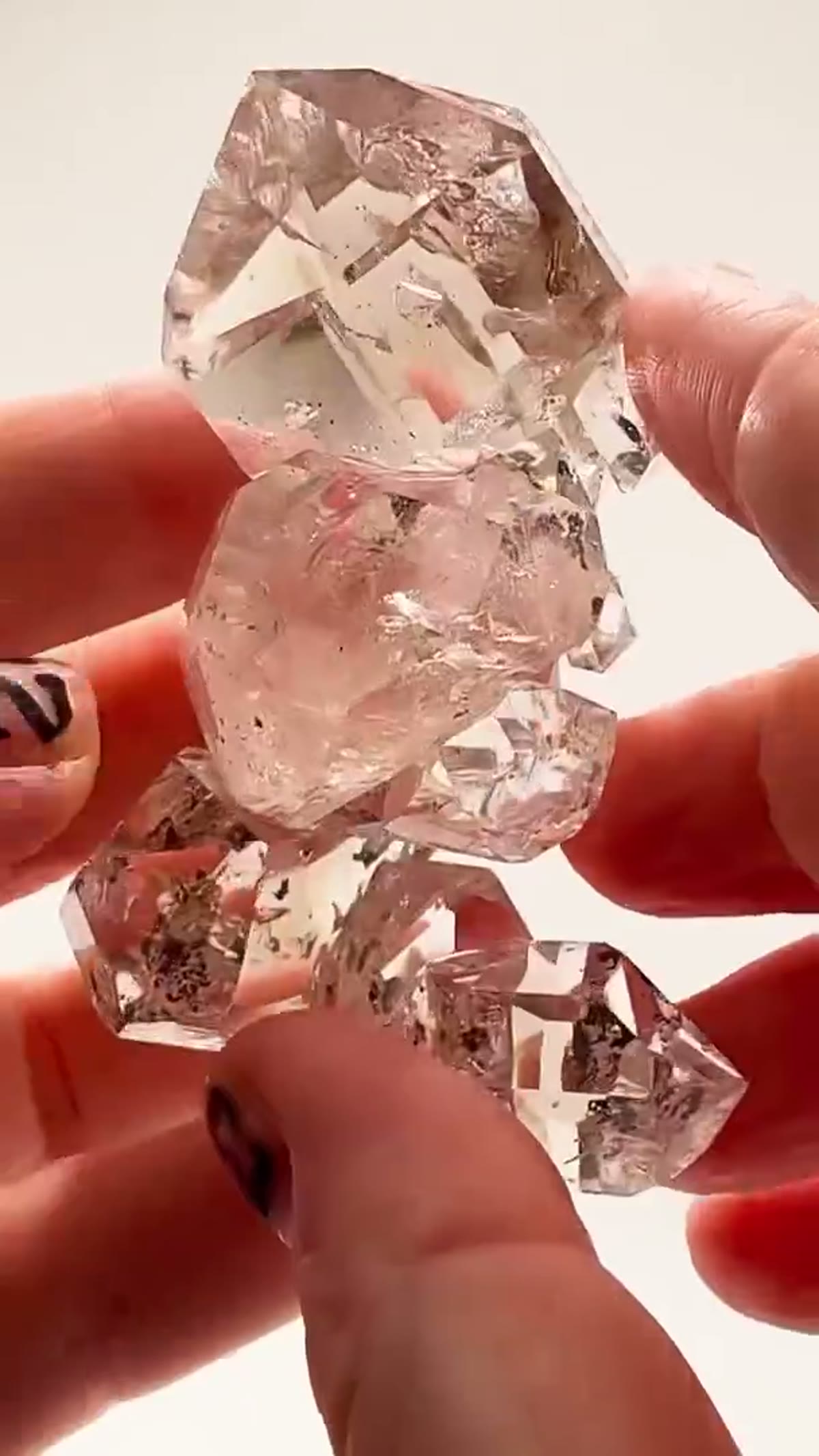 Quartz Specimen: Herkimer Chain Insanity - view 4